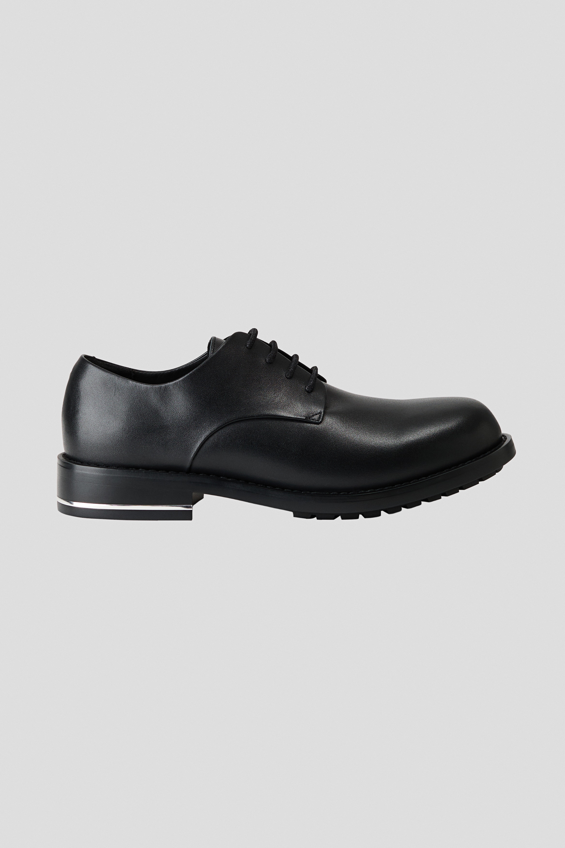 Leather Derby Shoes - Black