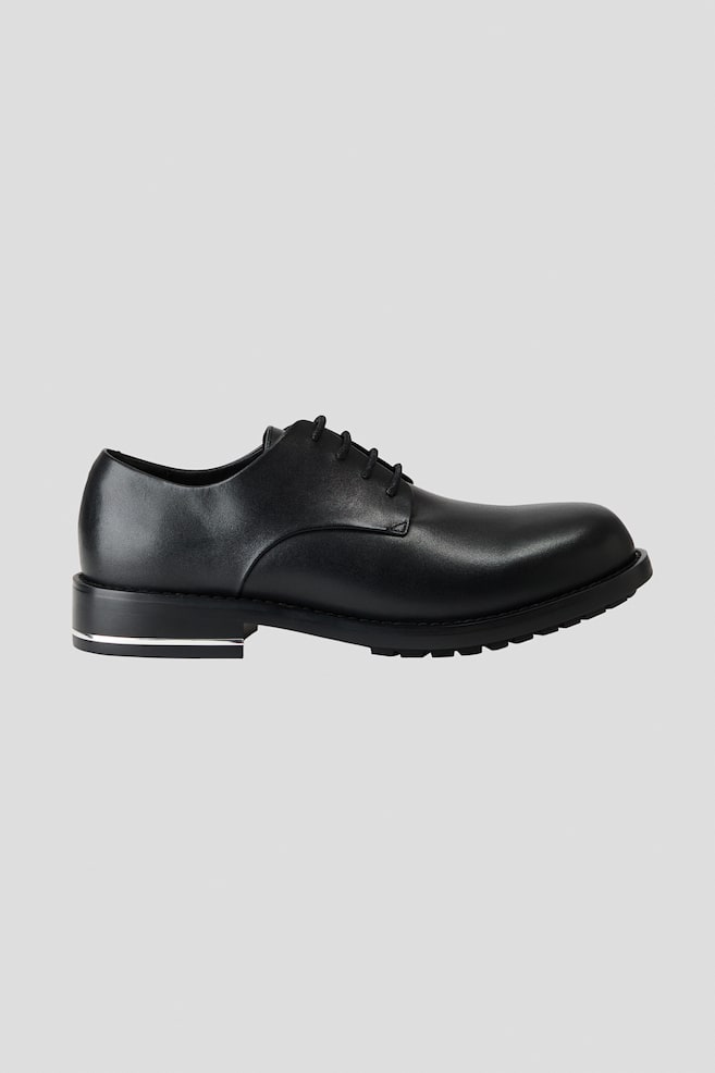 Leather Derby shoes - Black - 1