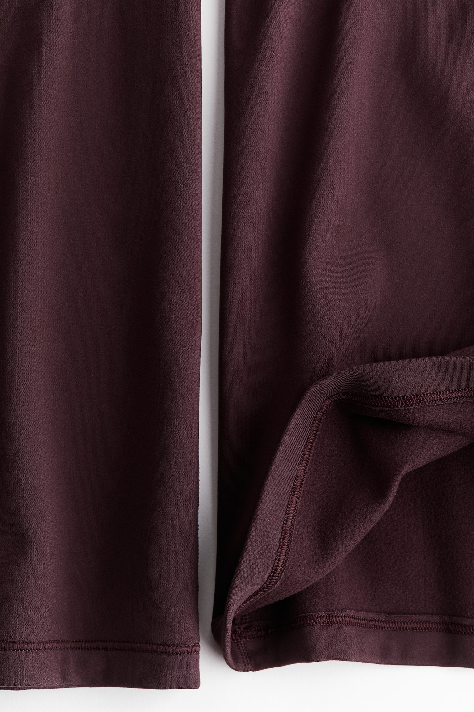 Sports fleece leggings with SoftMove™ - Chocolate plum/Black/Warm brown - 5