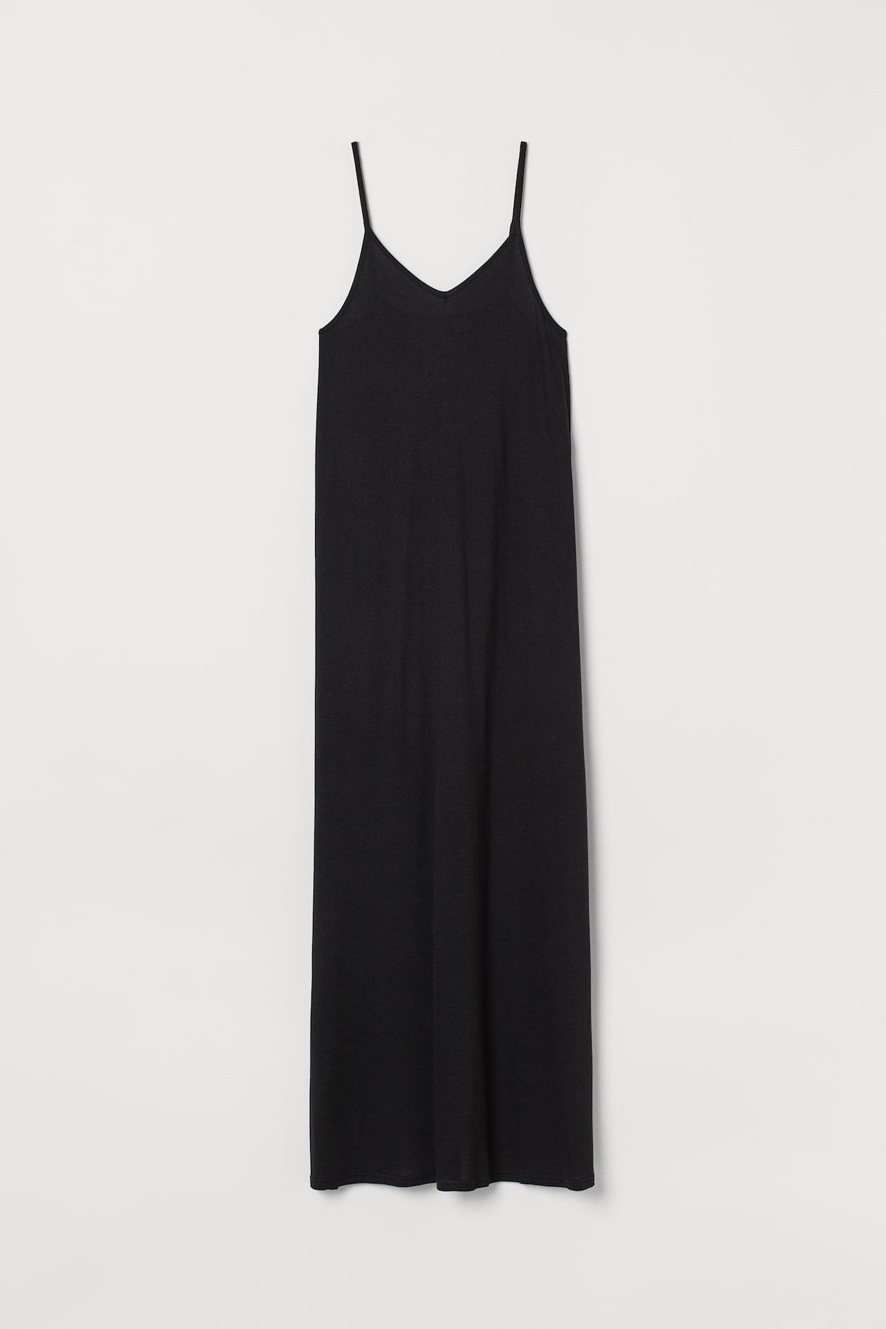 Slip-style Dress - V-neck - Sleeveless - Black - Ladies | H&M US