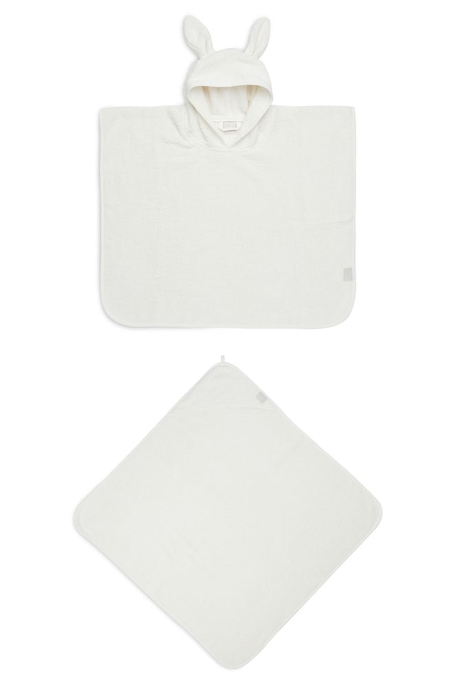 Ensemble Éponge - Cape De Bain Et Poncho De Bain - Ivory - 1