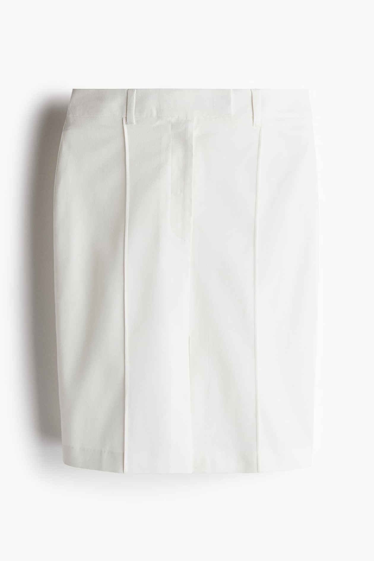 Linen-blend skirt White Ladies H&M GB