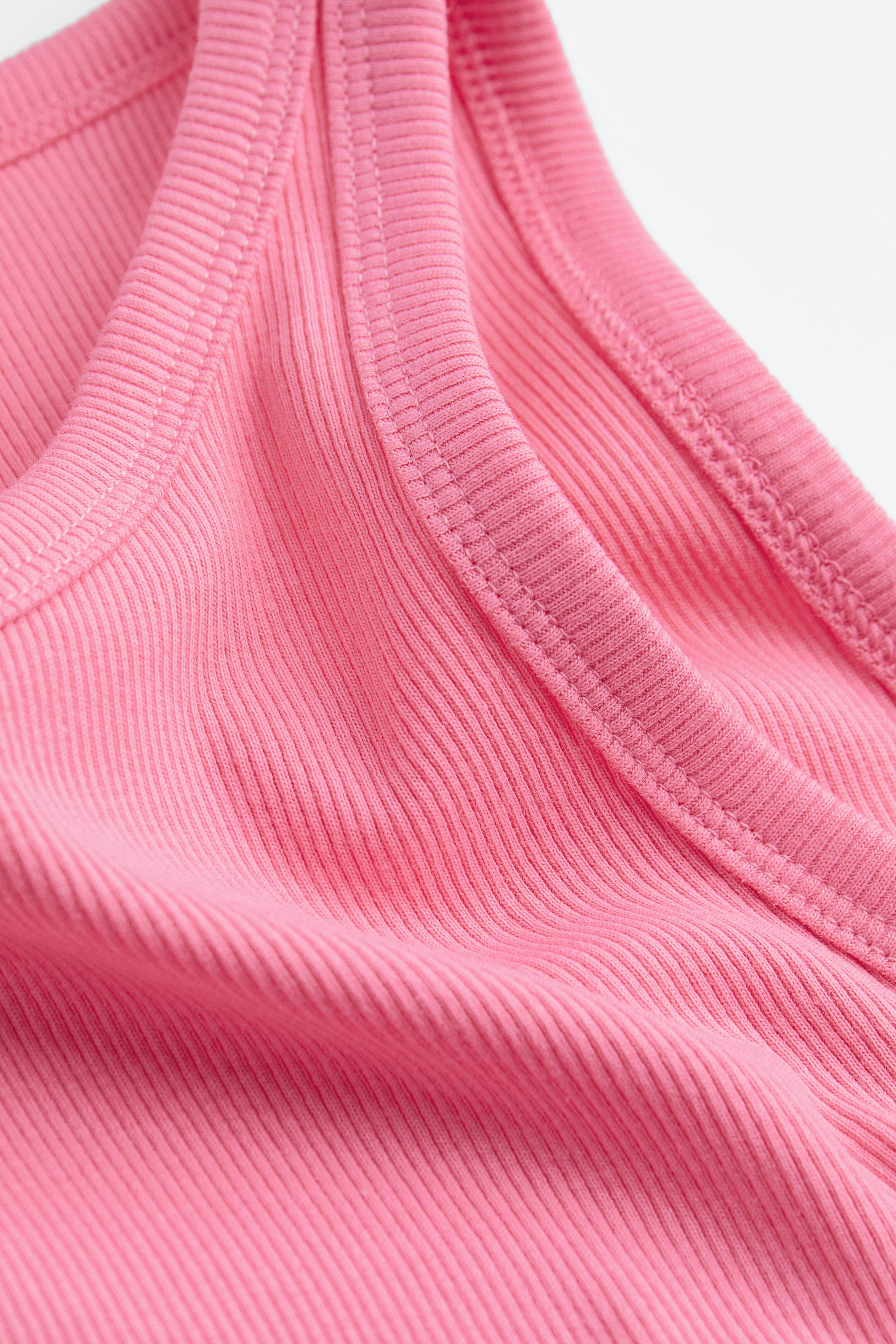 Débardeur côtelé - Sans manches - Rose ancien - FEMME | H&M FR