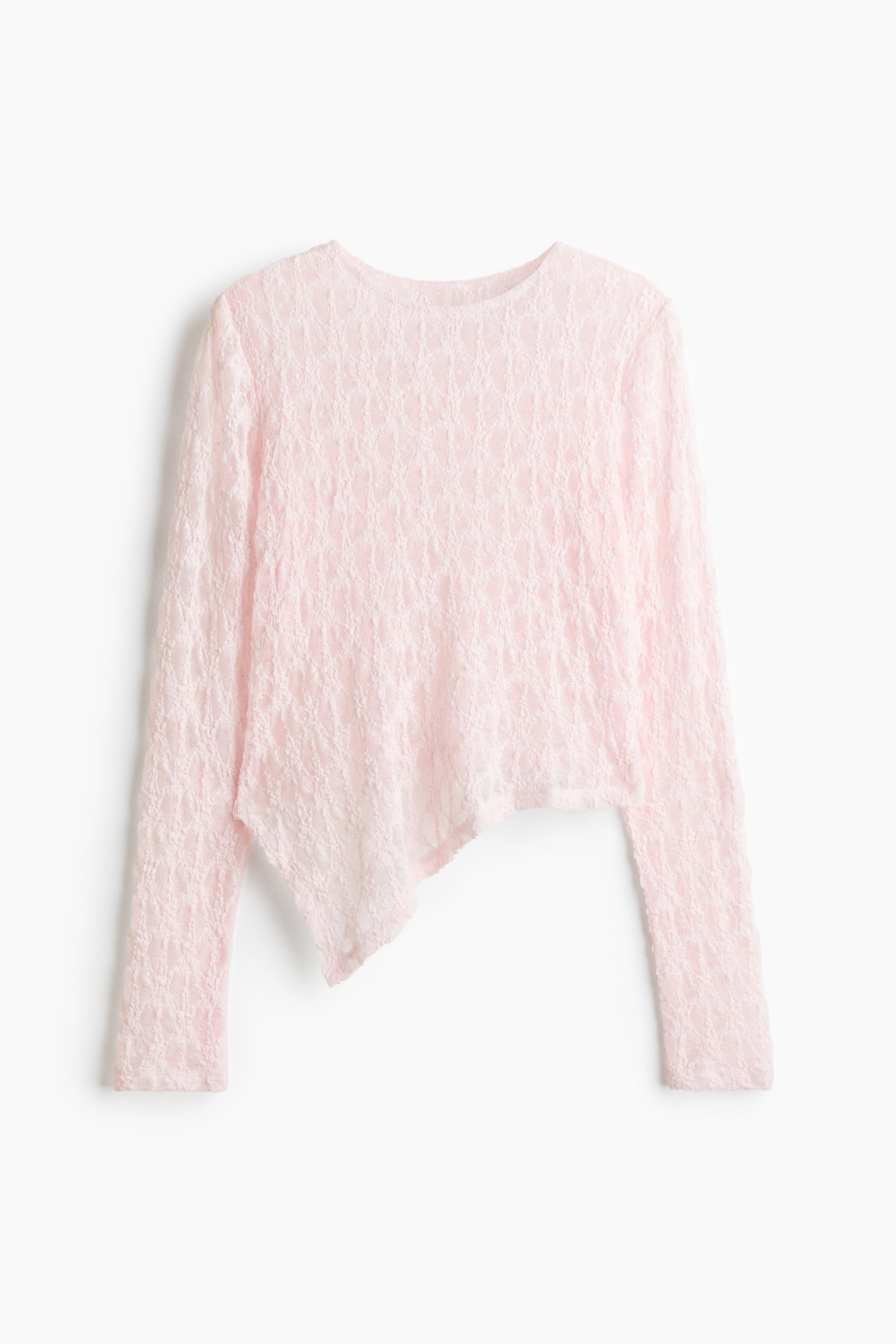 Asymmetric lace top