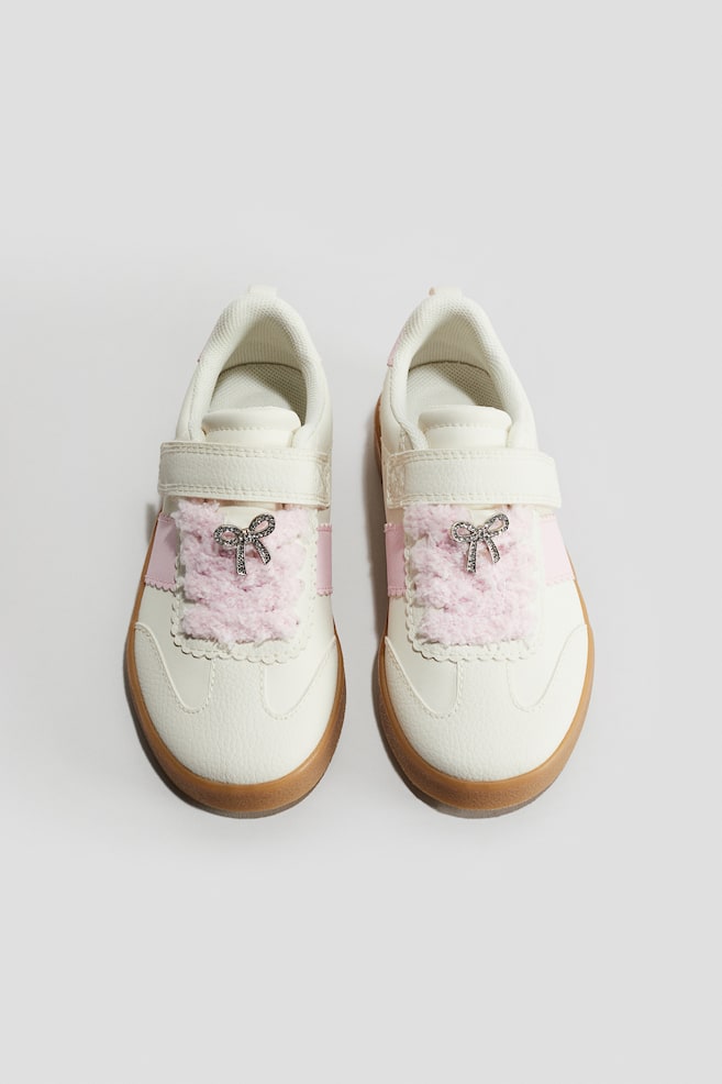 Sneaker - Weiß/Hellrosa/Schleife/Beige/Leopardenprint - 1