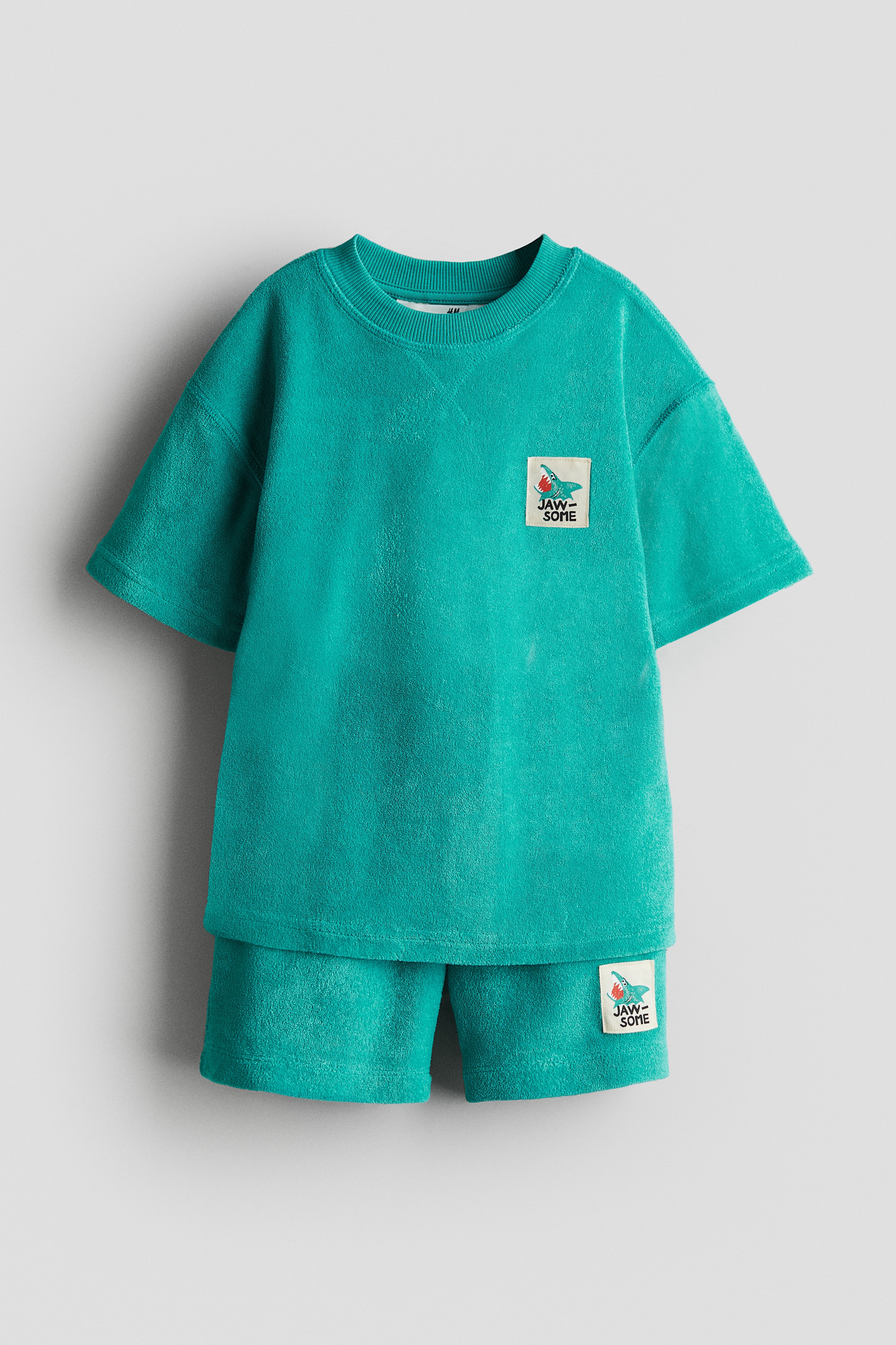2-piece terry set - Turquoise/Jawsome