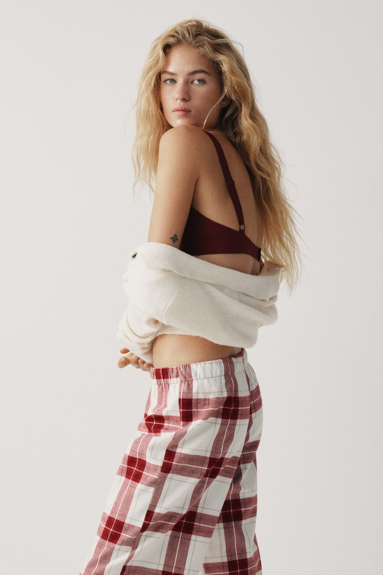 Flannel Pyjama Pants - Red/Check - Ladies | H&M AU