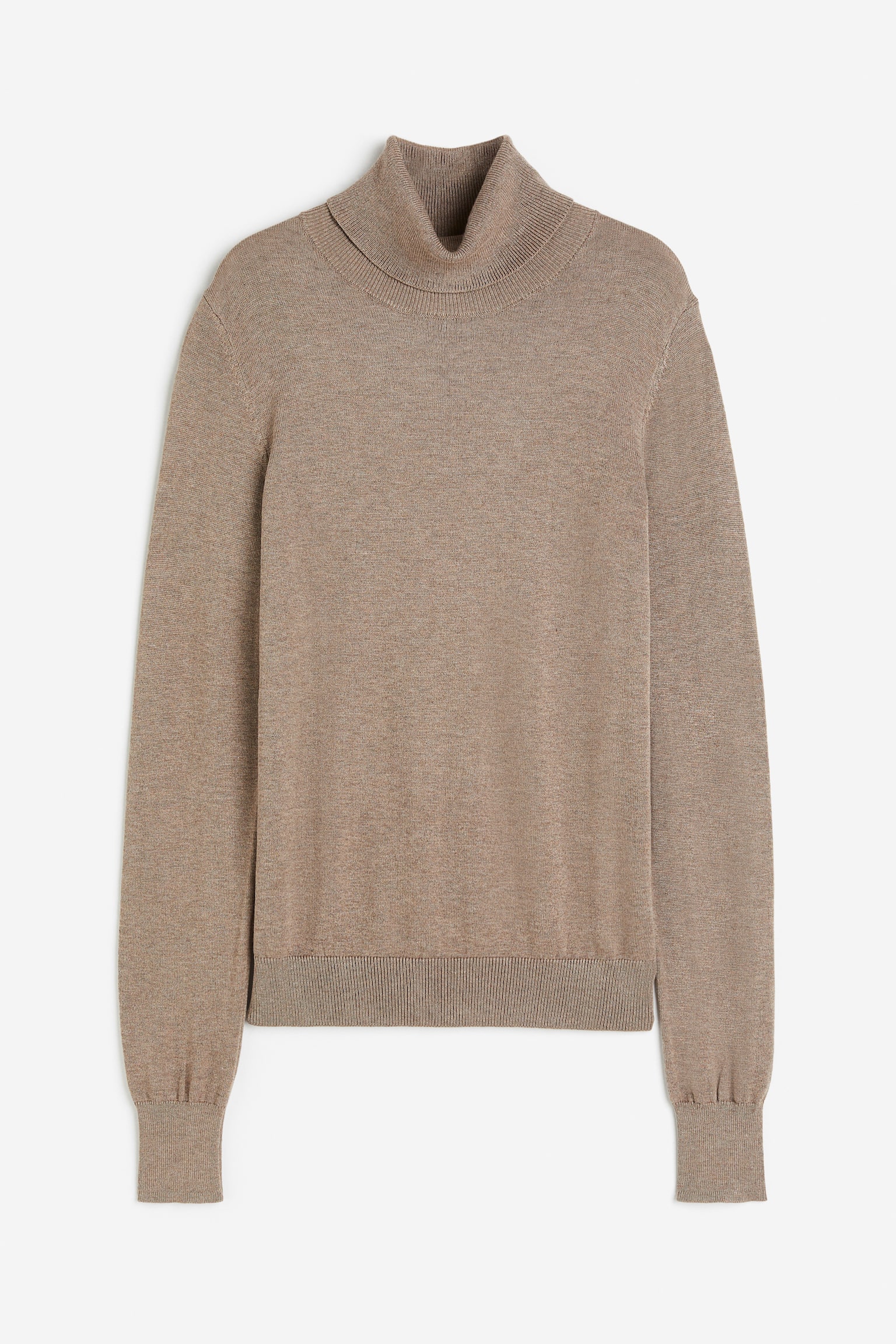 Turtleneck Sweater - Beige marle/Black/Dark grey marle - 1