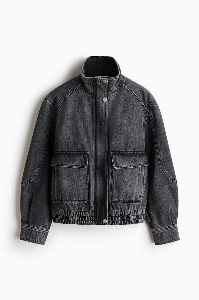 Oversized denim jacket - Denim gray - 1