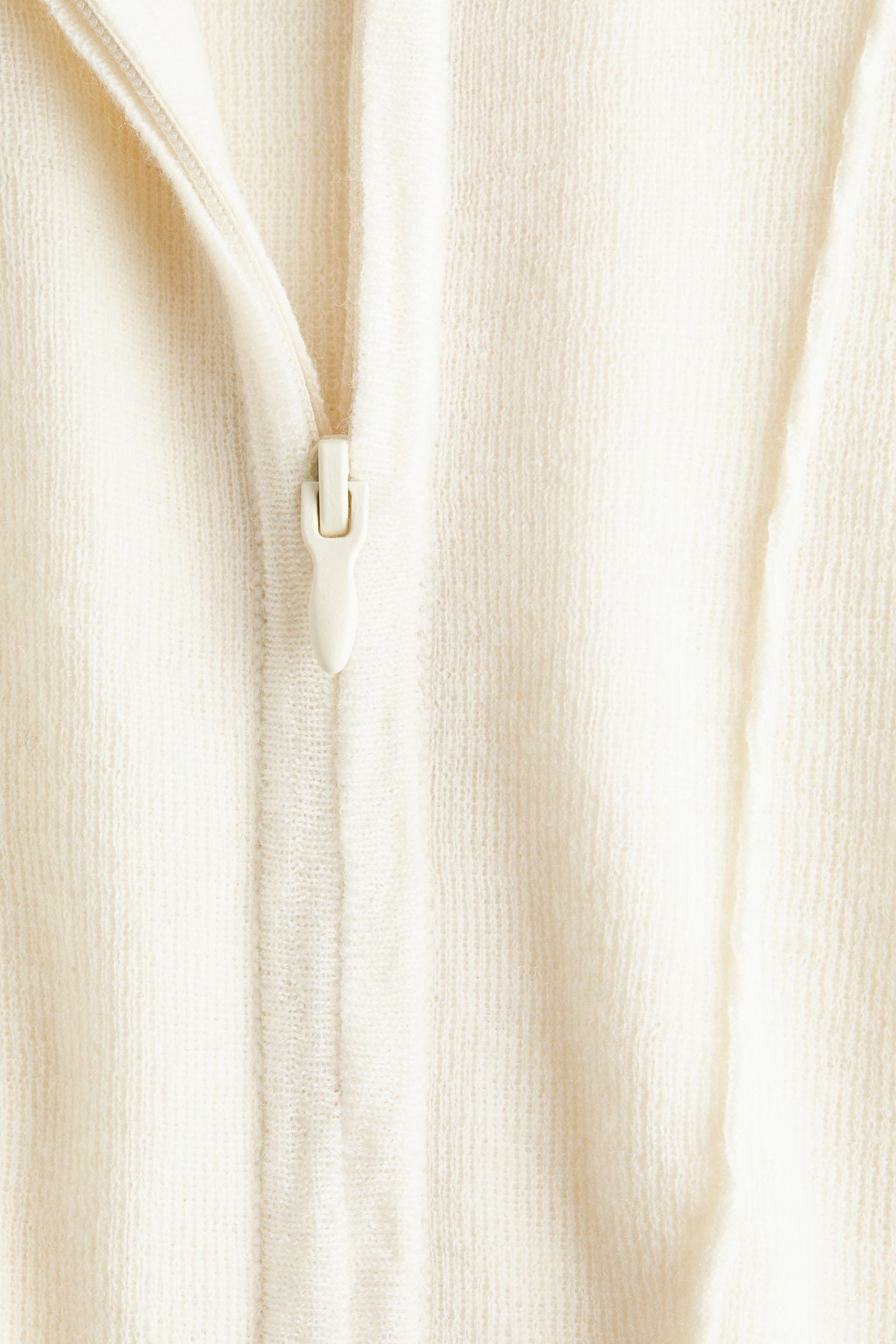 Zip-through cashmere-blend top - Cream - 6