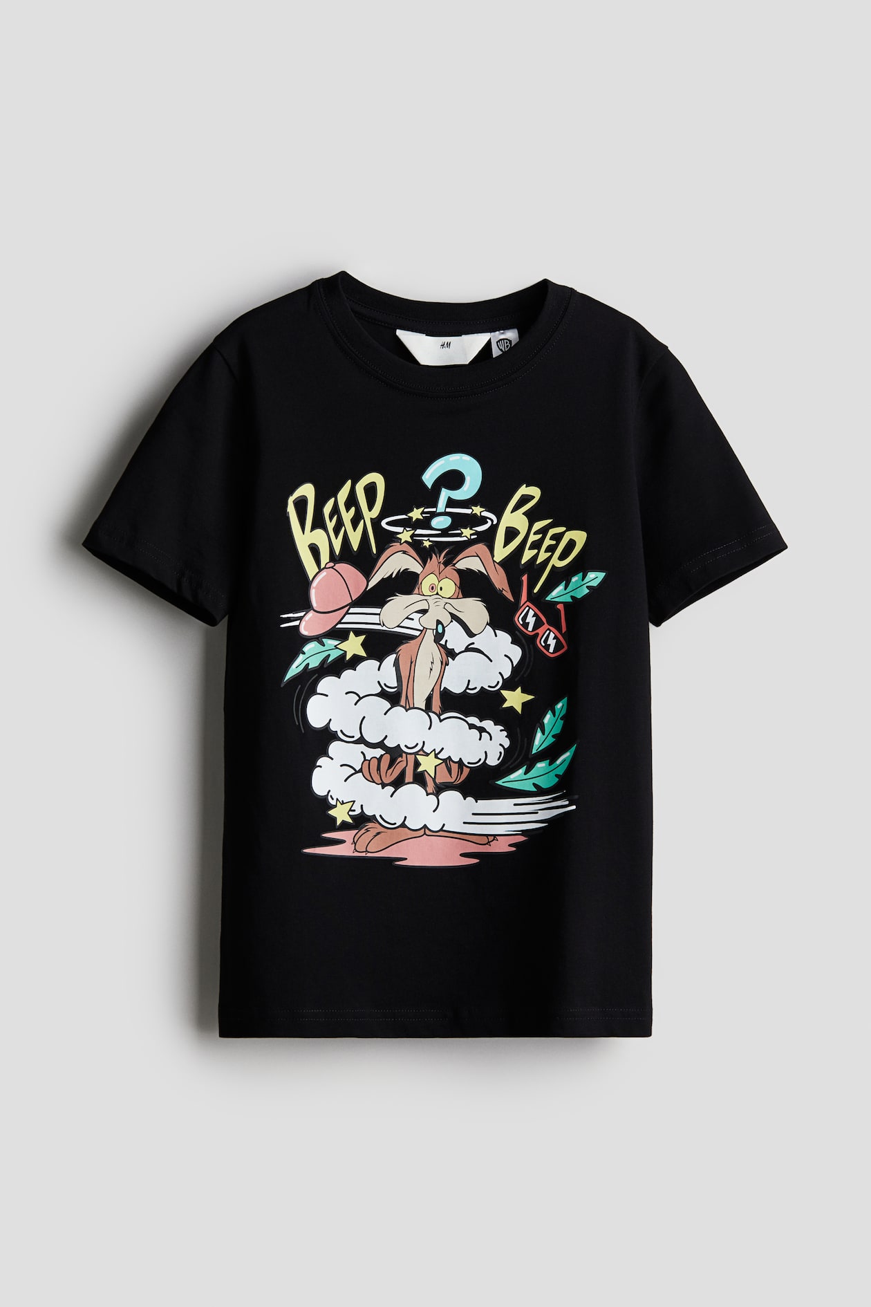 Printed T-shirt - Round neck - Short sleeve - Black/Looney Tunes - Kids ...