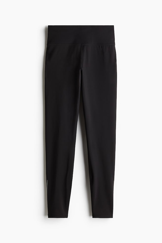 Warm running leggings with DryMove™ - Black - 1