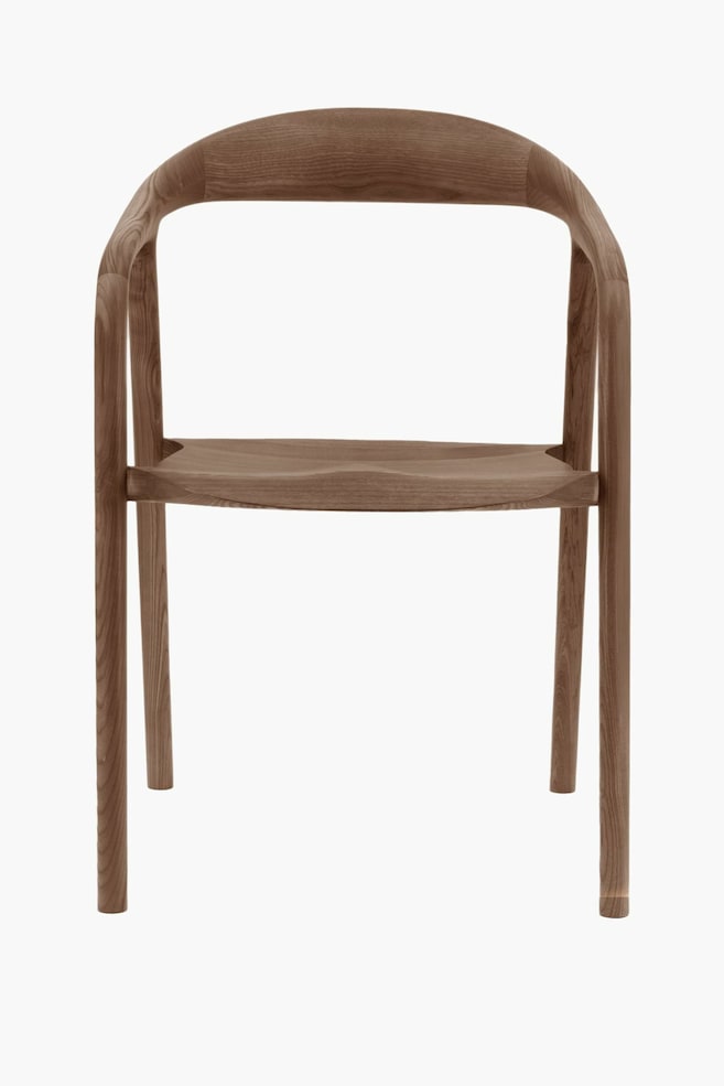 Set Of 2 Wooden Dining Chairs - Dark Wood - 1