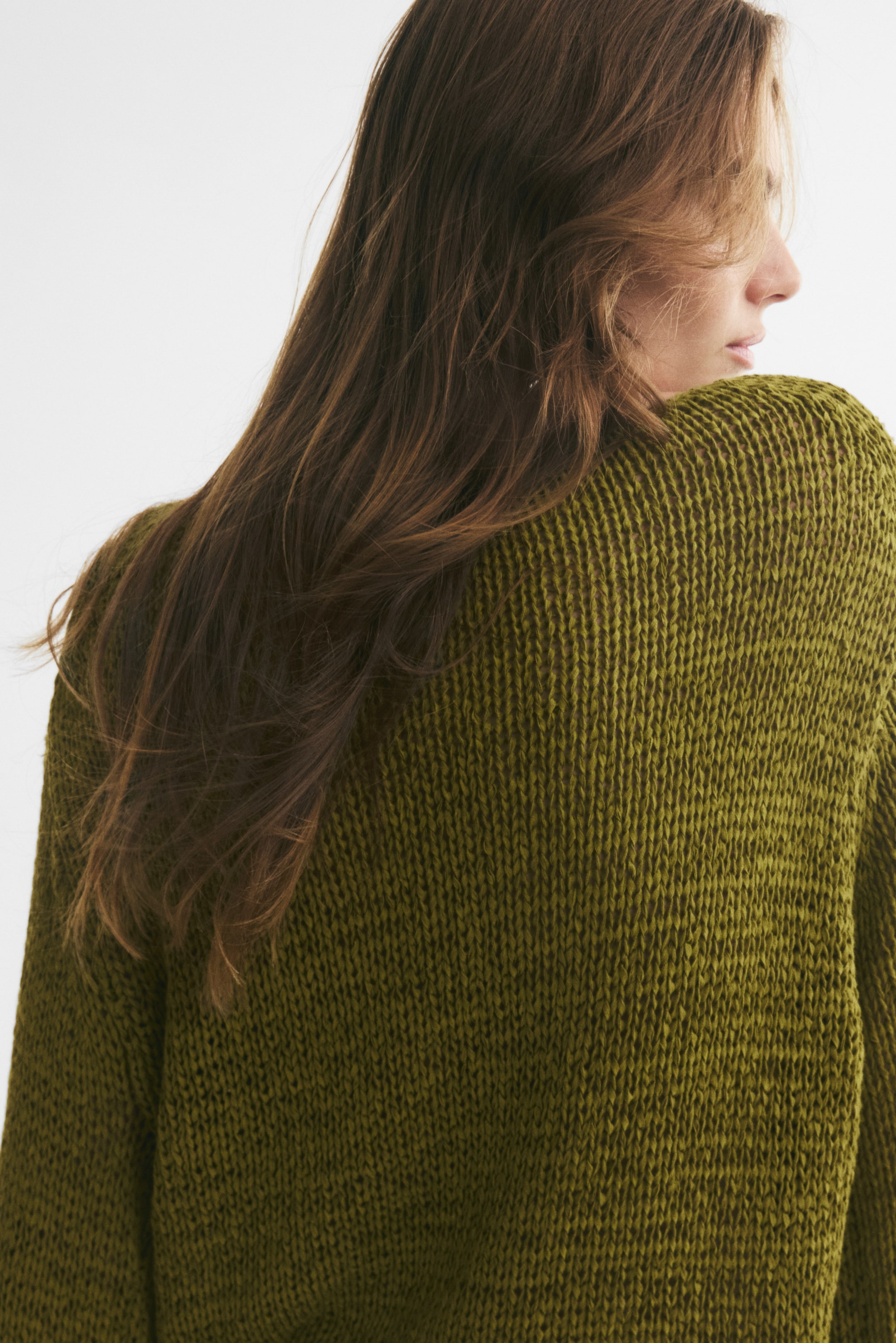 Oversized Textured-Knit Sweater
