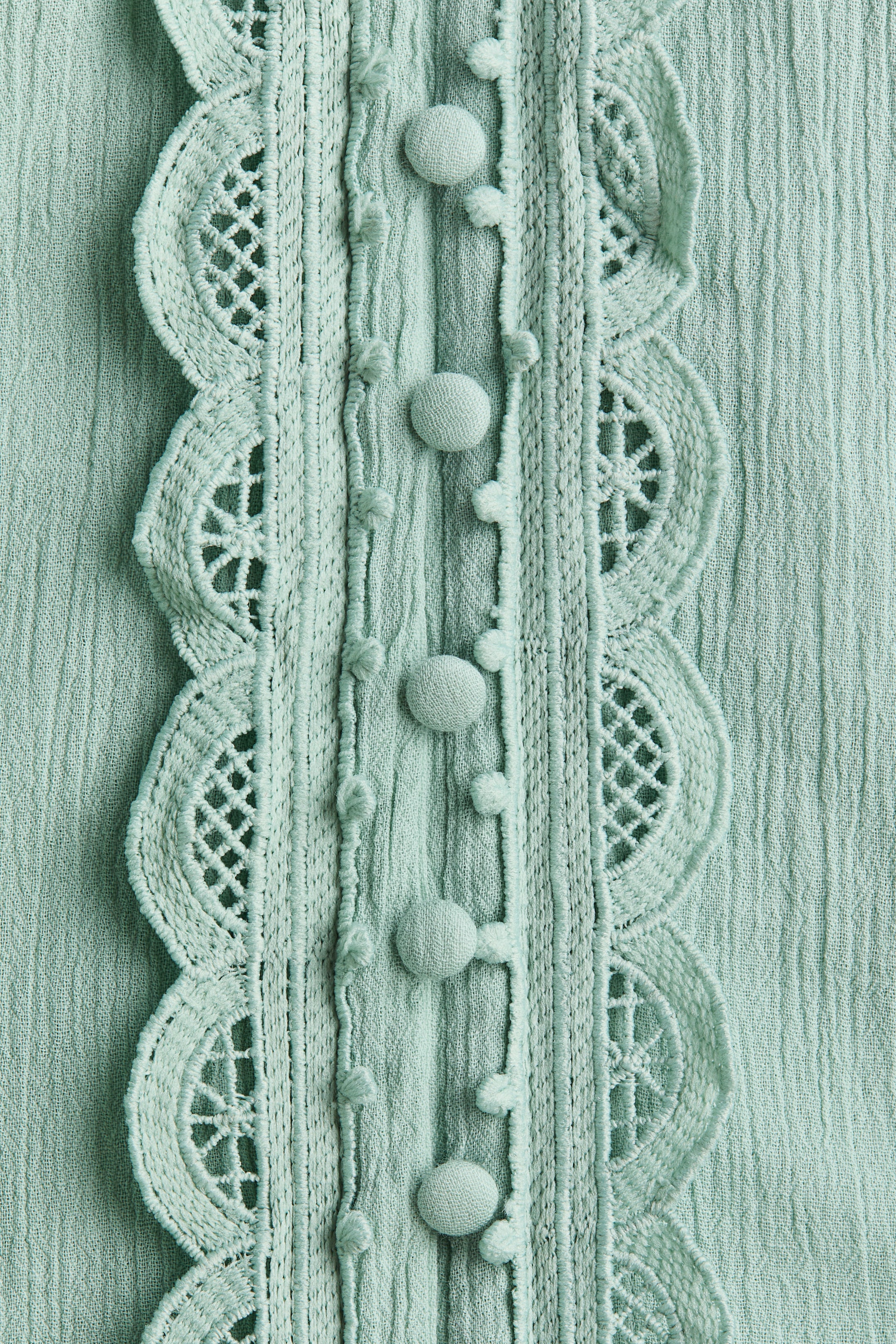 Lace-Detail Cotton Dress