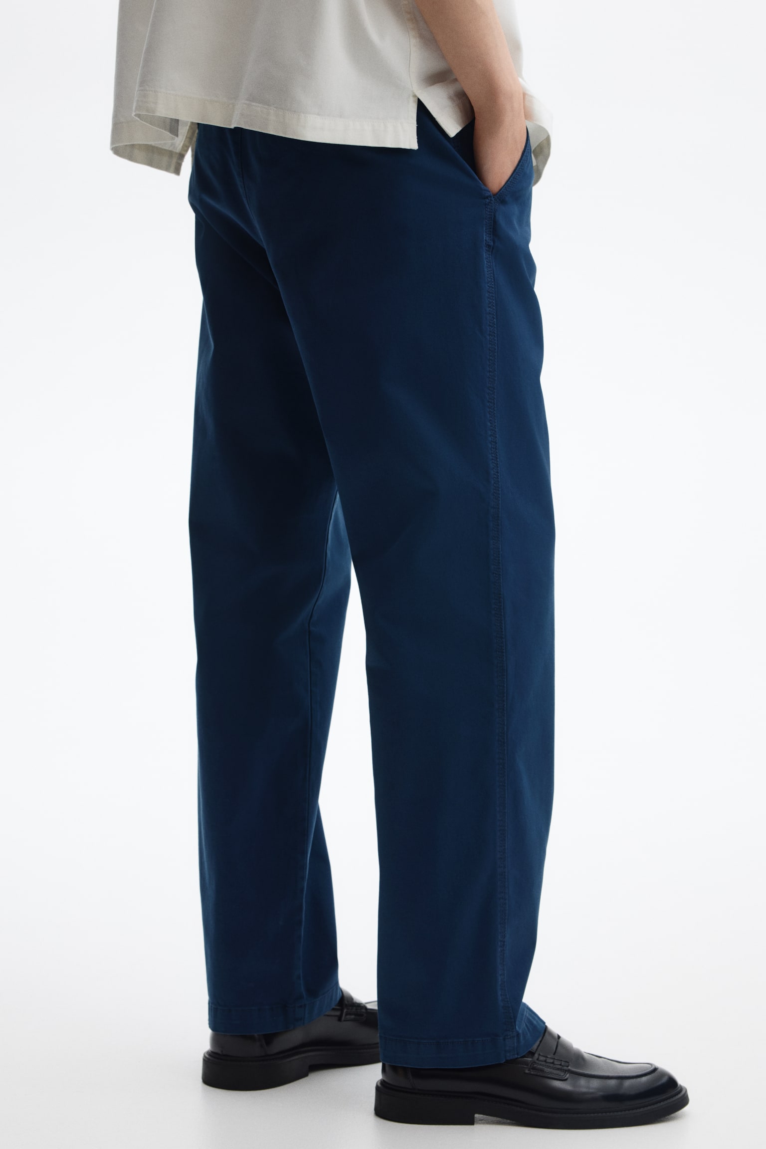 Relaxed Fit Cotton chinos - Dark blue/Black/Beige/White - 7