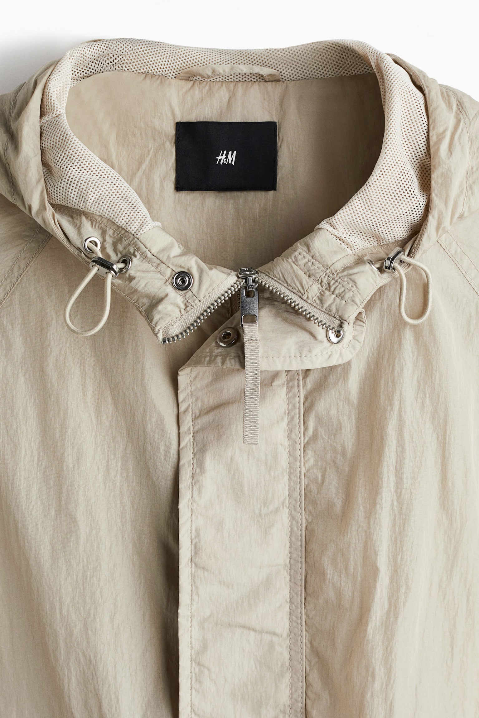 Áo gió vải nylon Loose Fit - Màu be nhạt/Màu đen/Màu xanh kaki đậm - 6