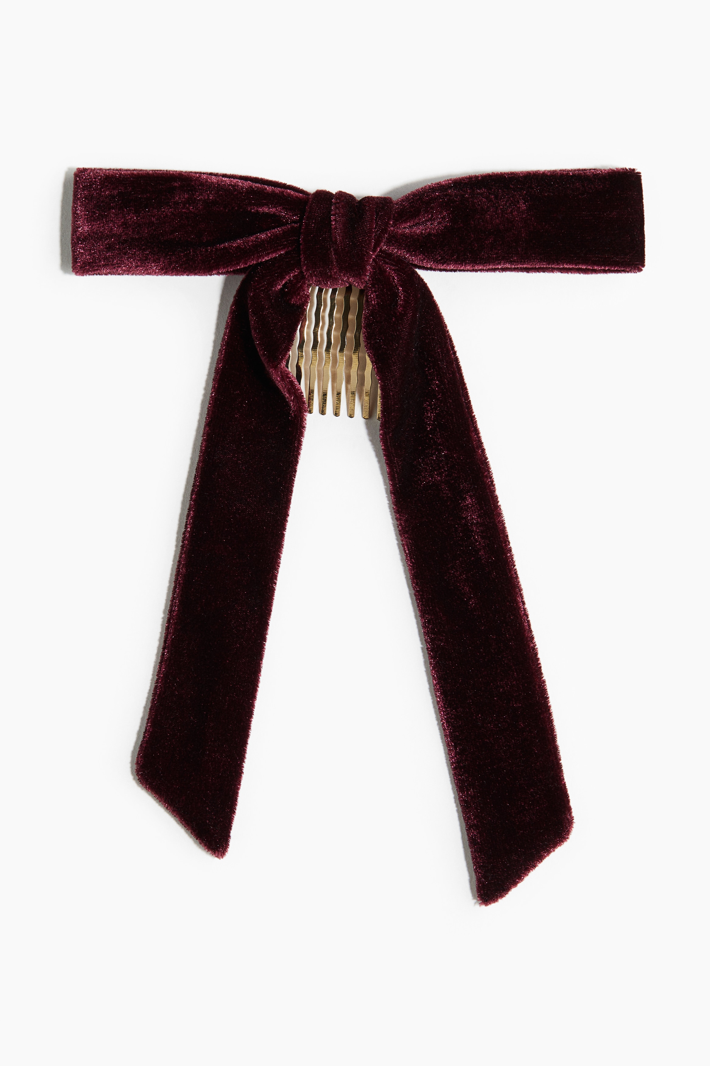 Dam - Vinröd Hårkam med rosett  - H&M