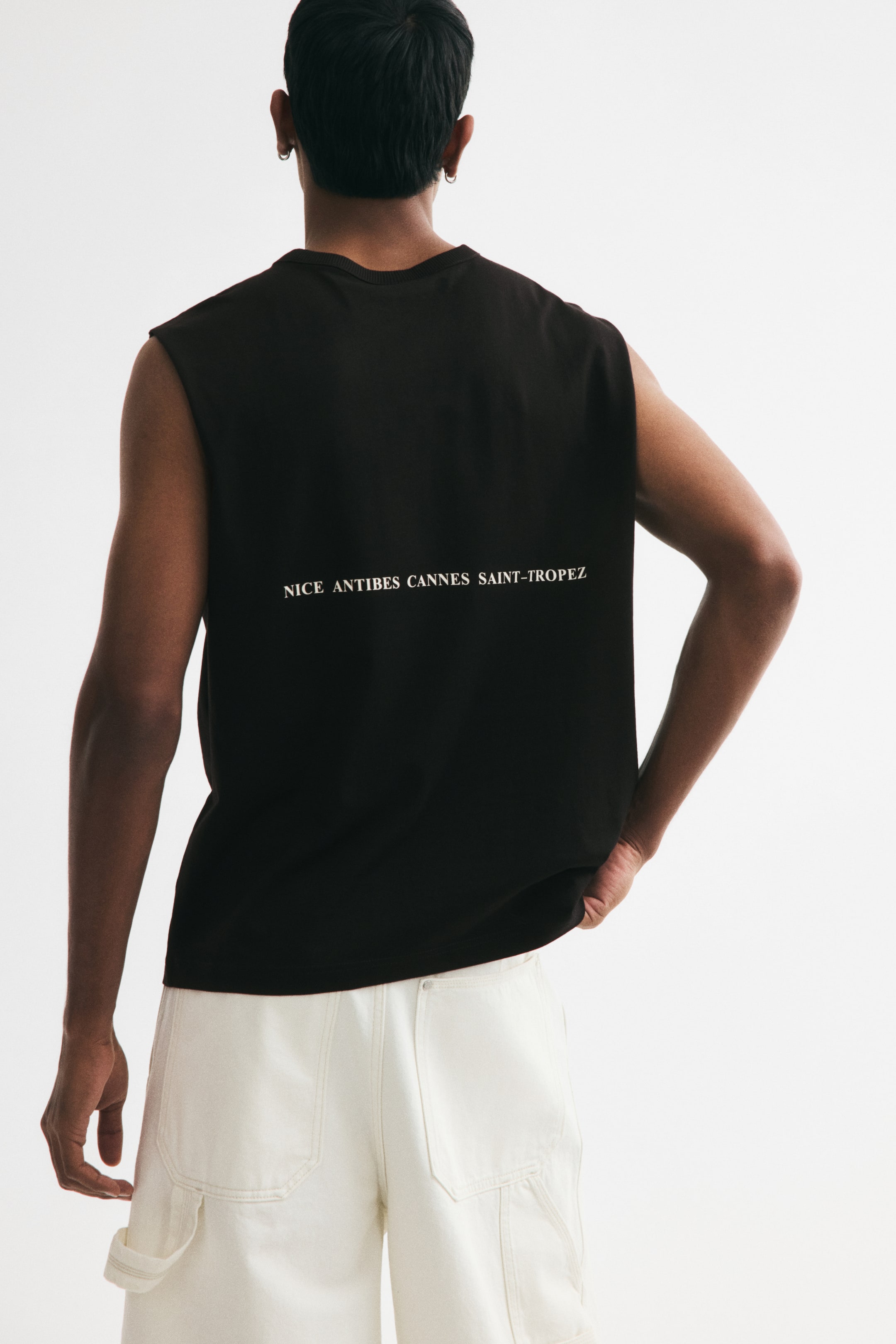 Мужские футболки H&M Loose-Fit Printed Sleeveless T-Shirt — фото 5