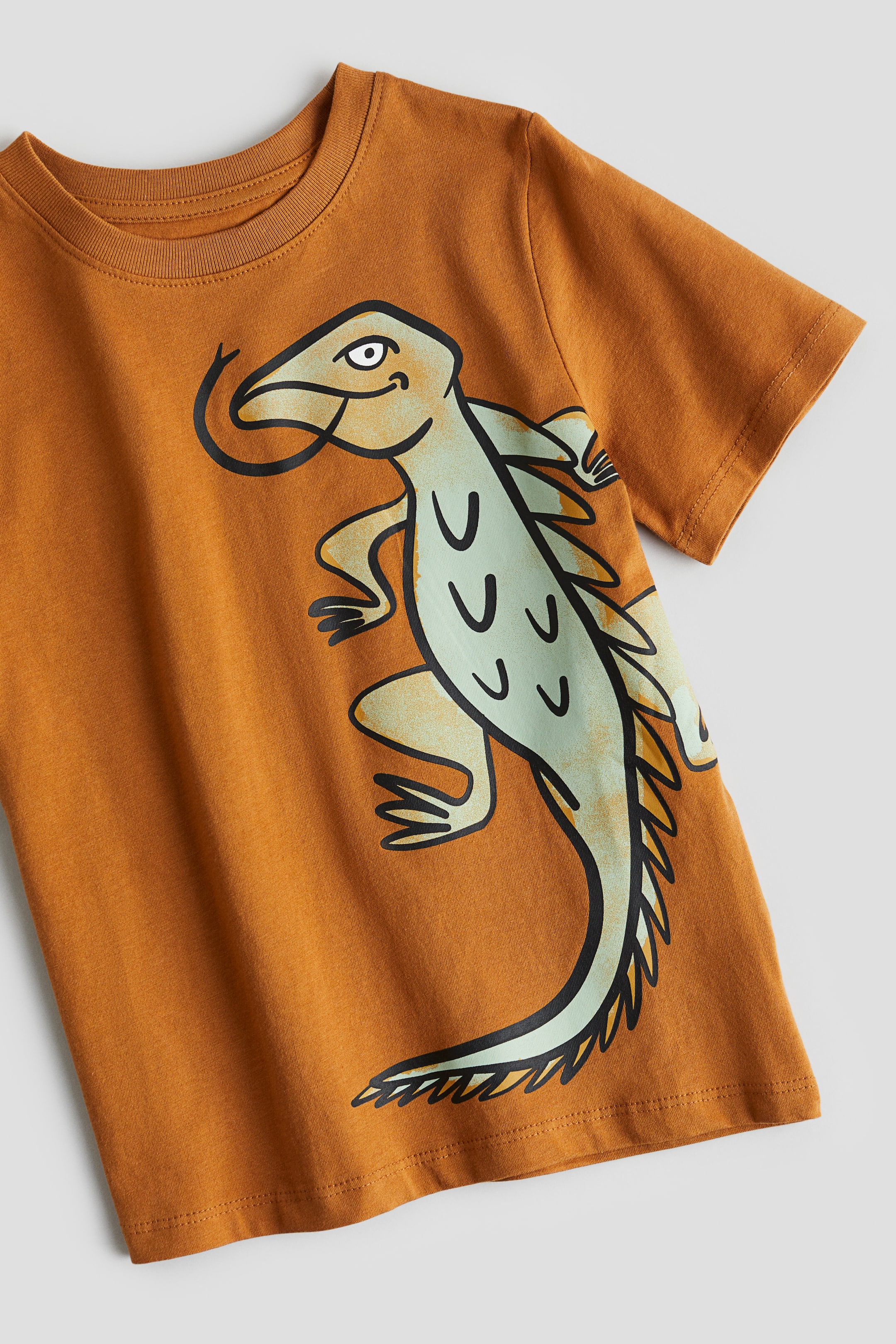 Printed T-shirt - Brown/lizard - Kids | H&M US