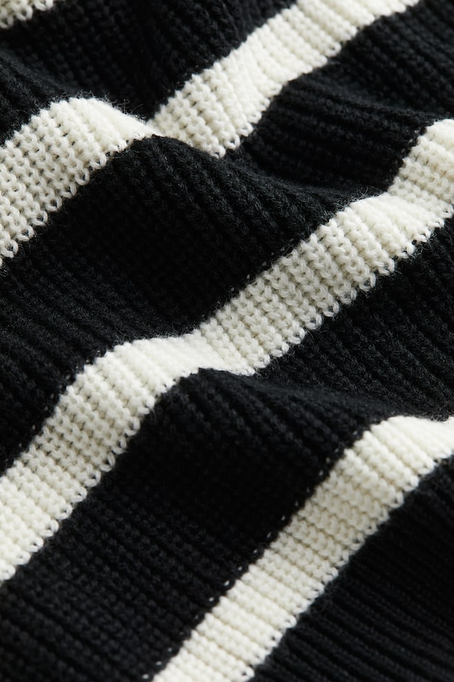 Textured-knit jumper - Black/Striped/Natural white/Spotted/Natural white/Spotted/White/Black striped/dc - 5