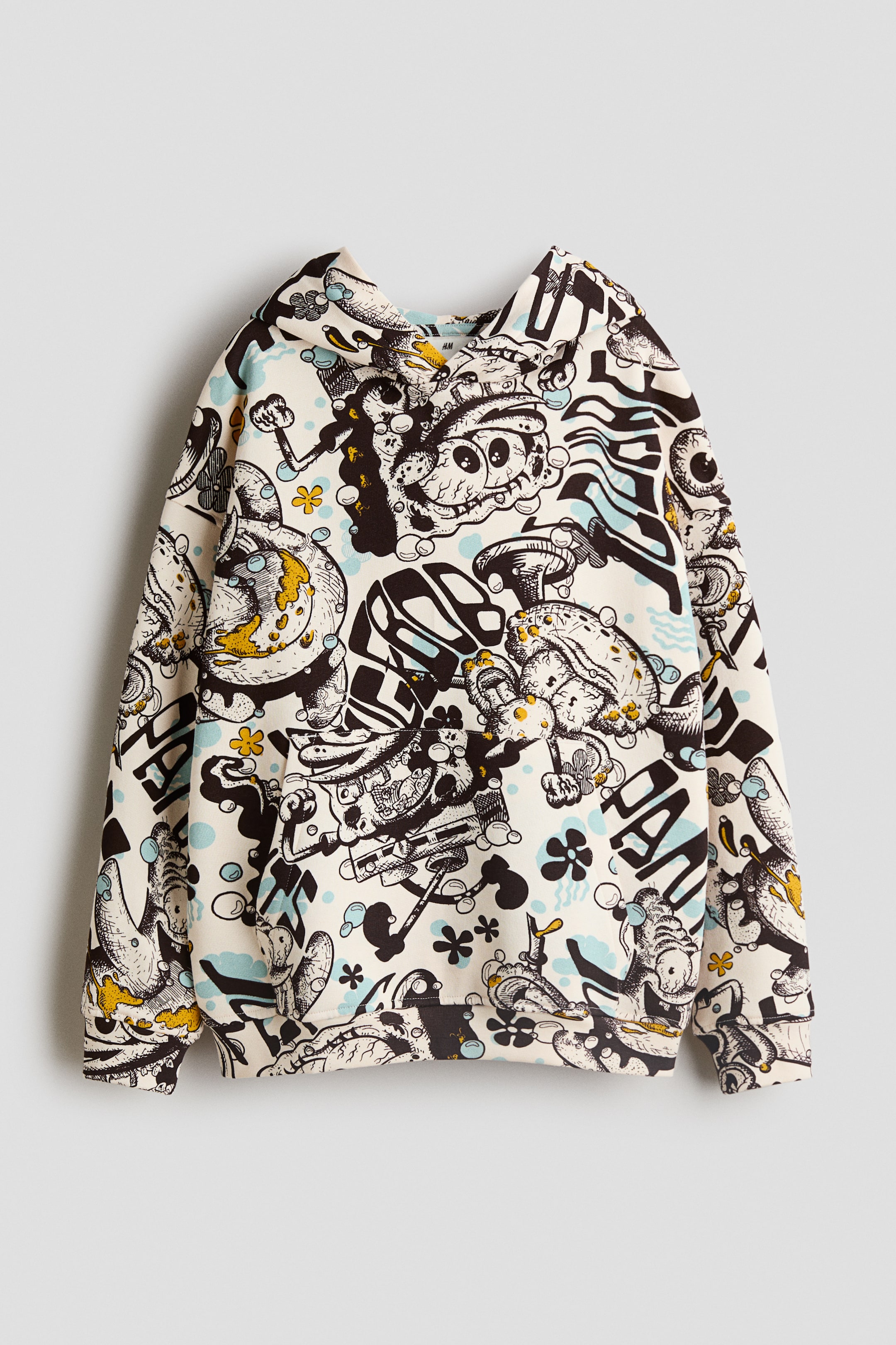 Zobraziť väčší obrázok: Mikina s kapucňou a potlačou - White/SpongeBob - DETI | H&M SK 1