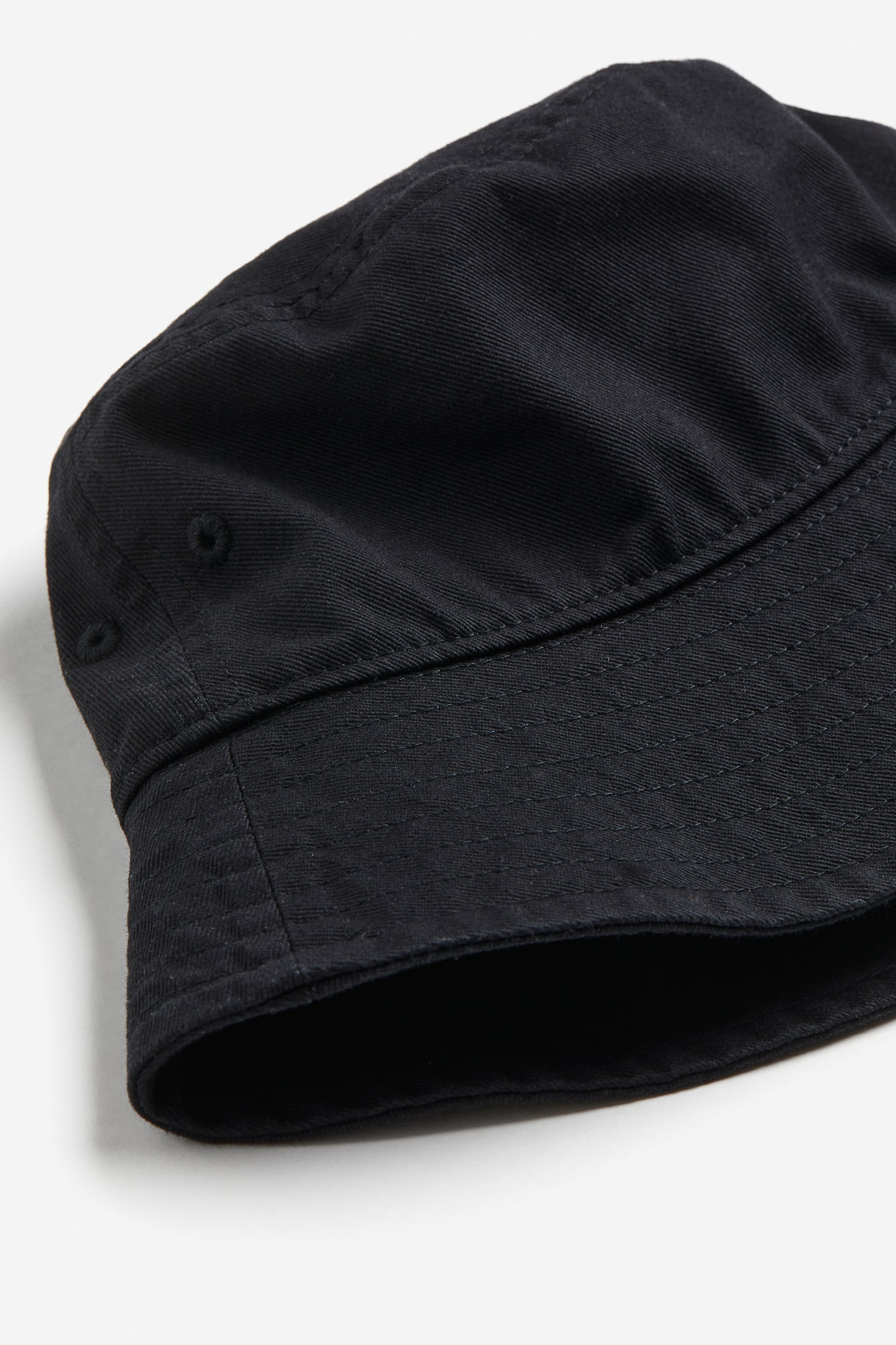 Cotton bucket hat - Black/White - 2