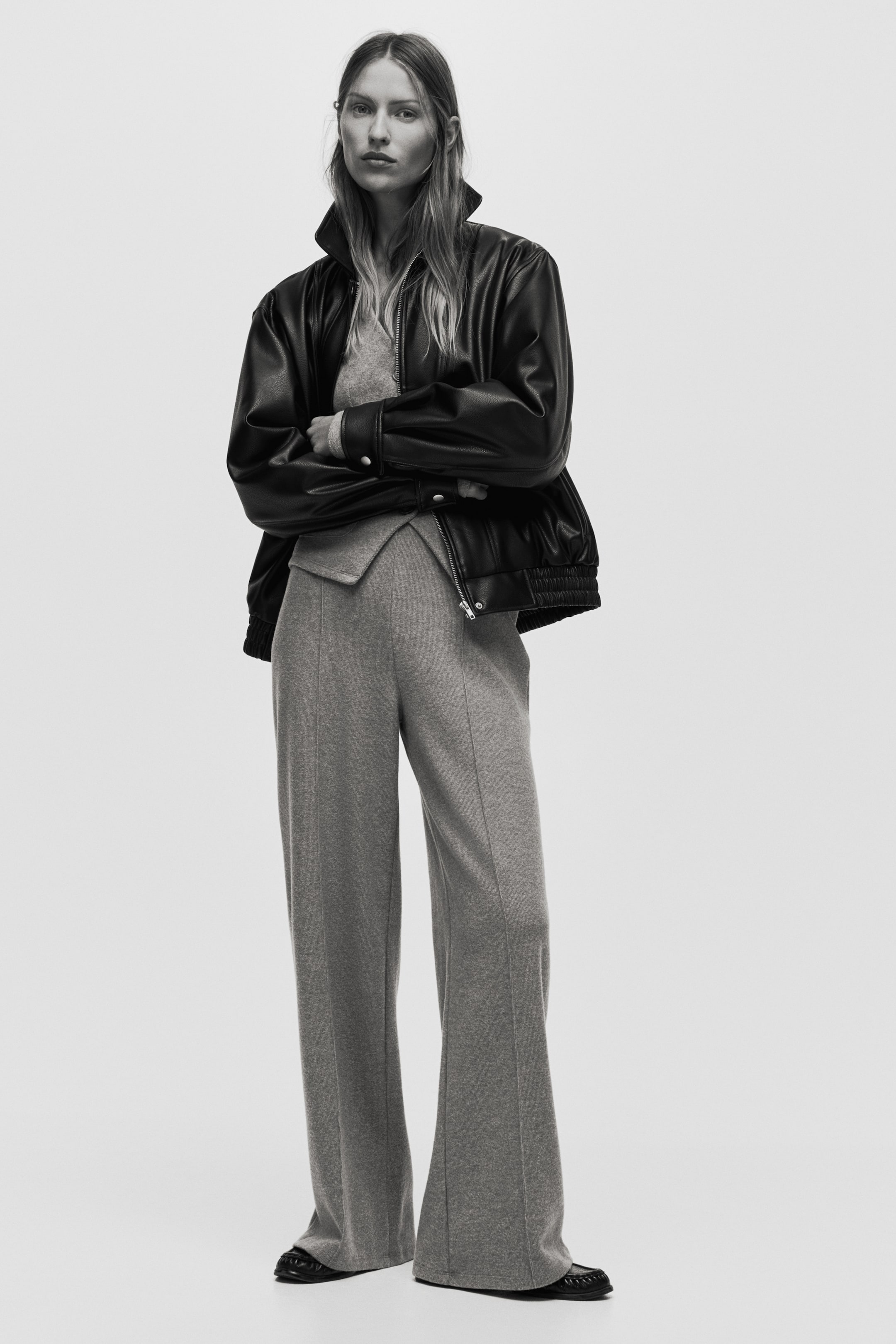 Grösseres Bild ansehen: Feinstrickhose - Greigemeliert - DAMEN | H&M CH 1