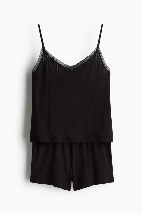Женская пижама H&M из хлопка, ажурная вязка