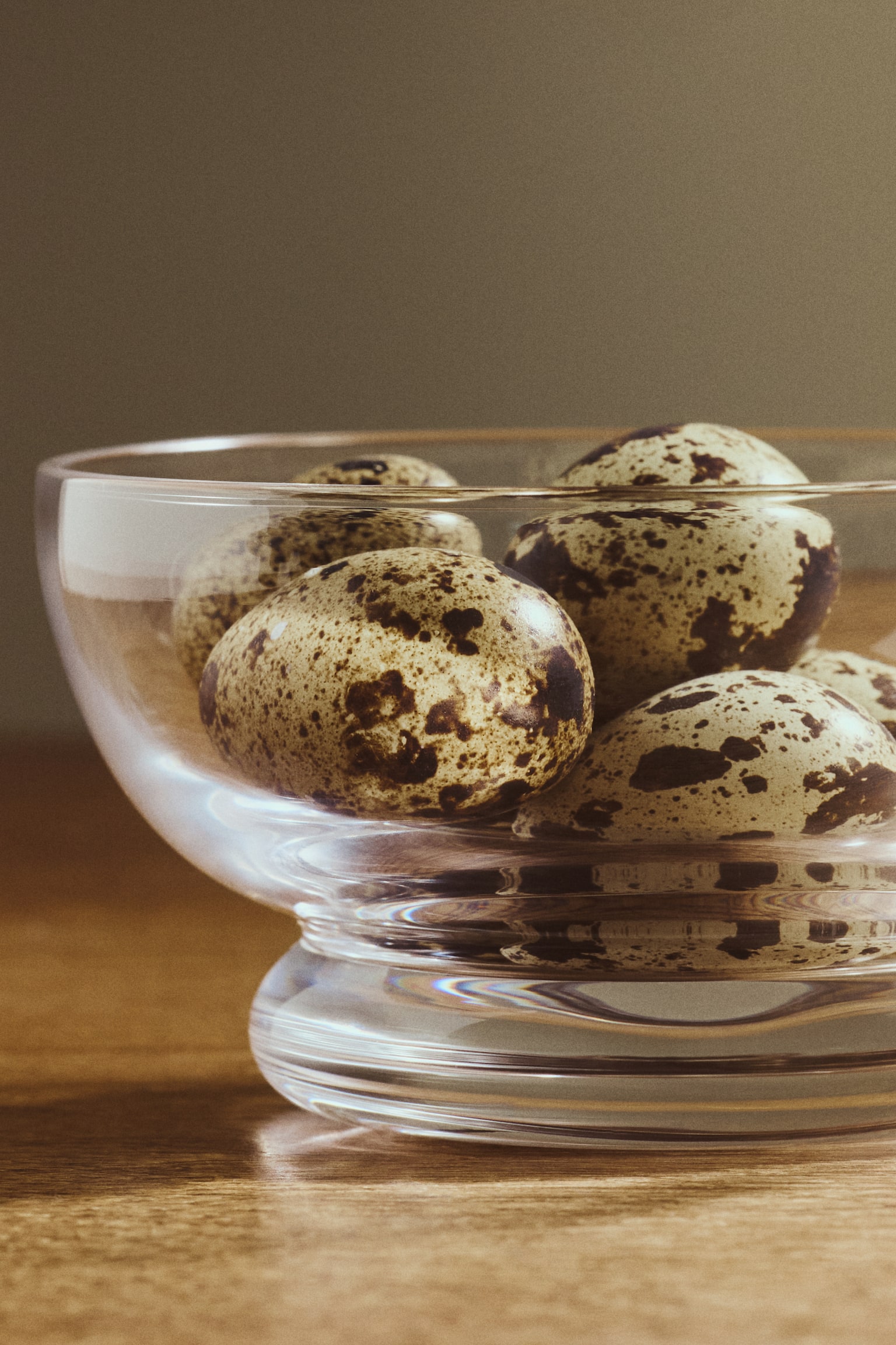 Набір із 2 сервірувальних мисок ручного видування - Прозорий/Світло-рожевий/Прозорий/оливково-зелений - 5