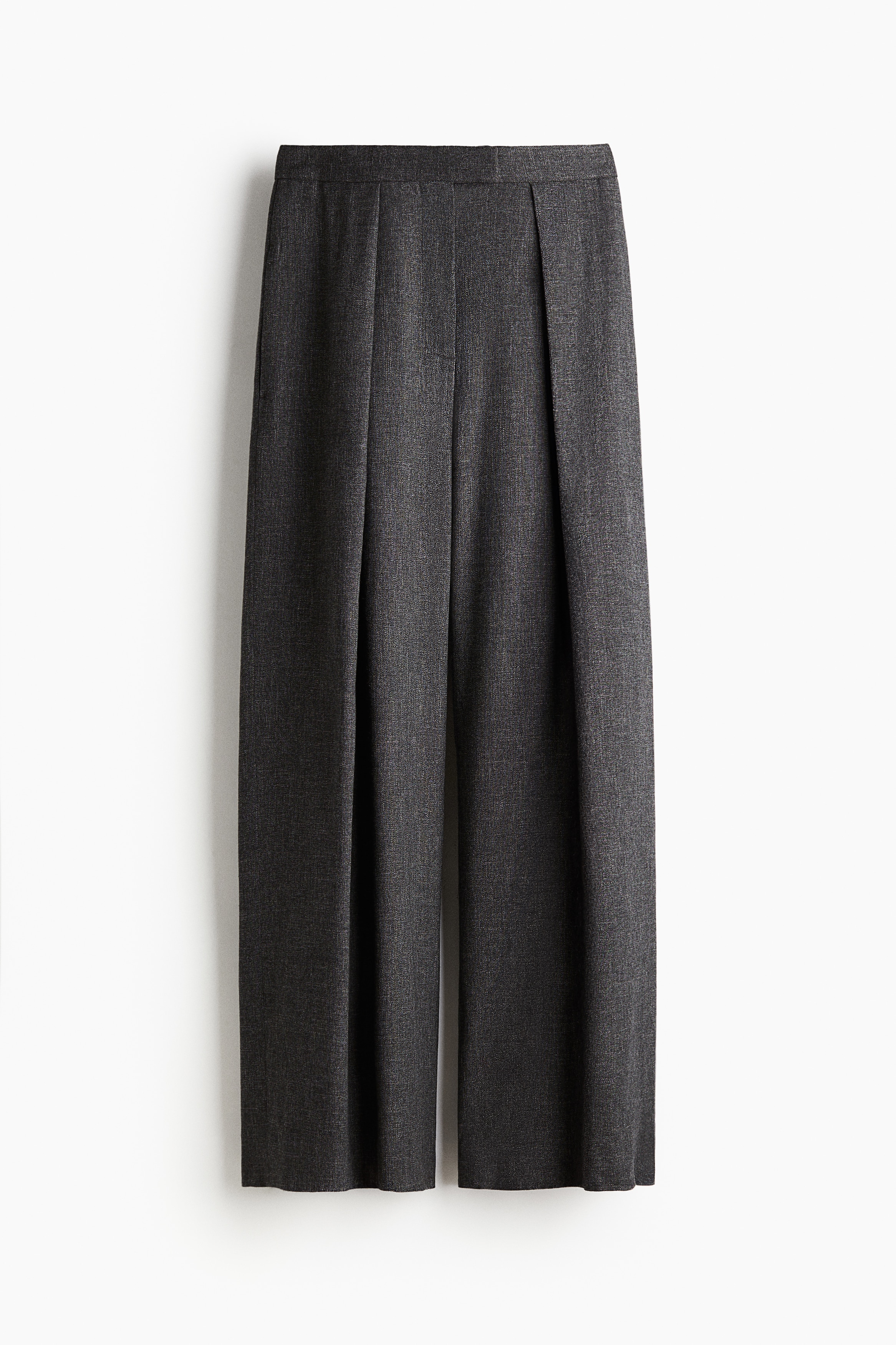 Wool-blend suit trousers - Dark grey