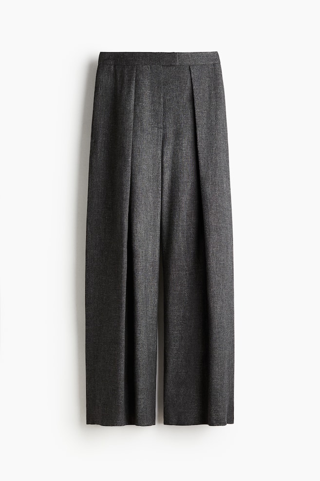 Wool-blend suit trousers - Dark grey - 1