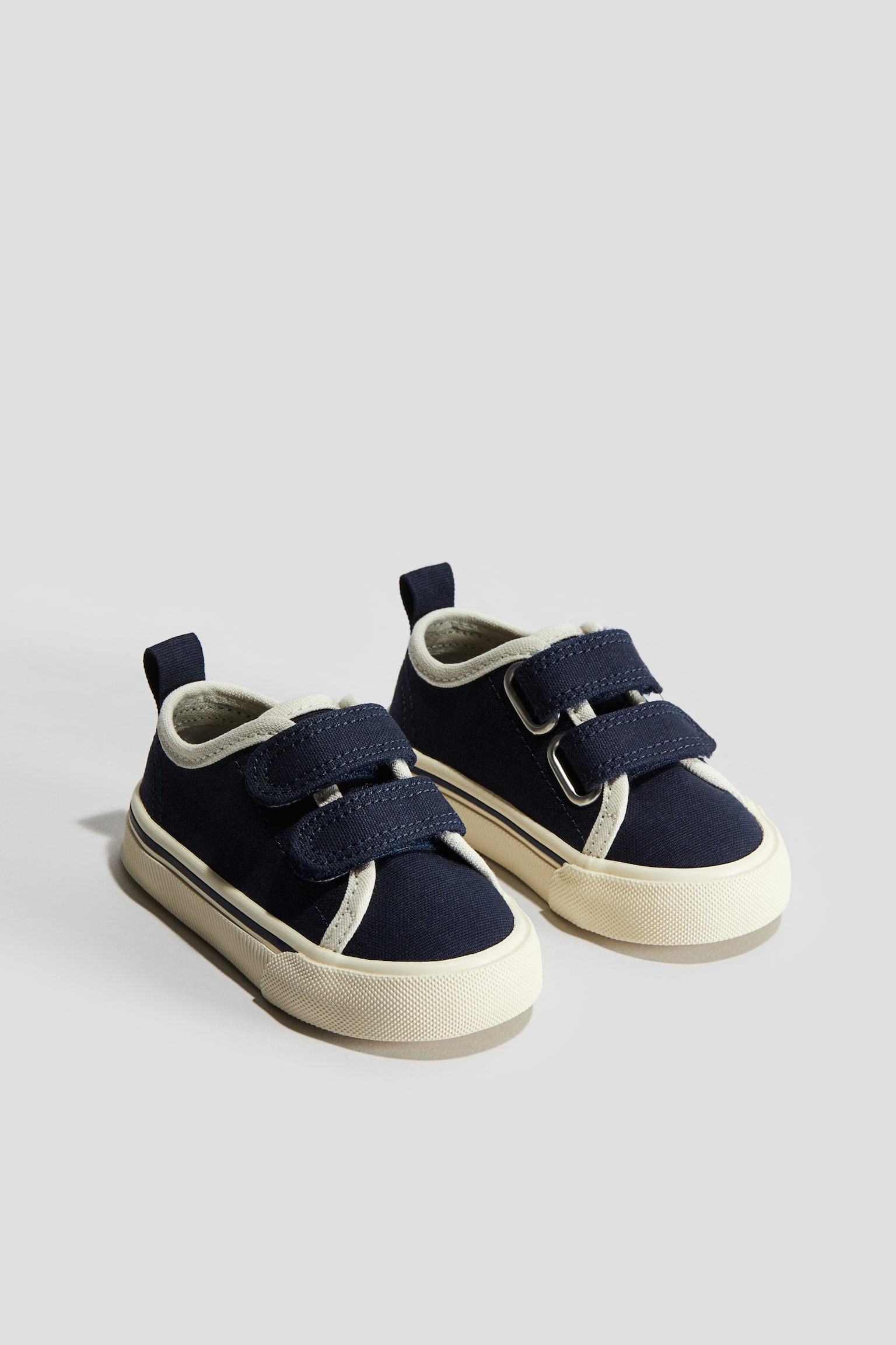 Canvas Sneakers - Navy blue/White/Dusty green - 1