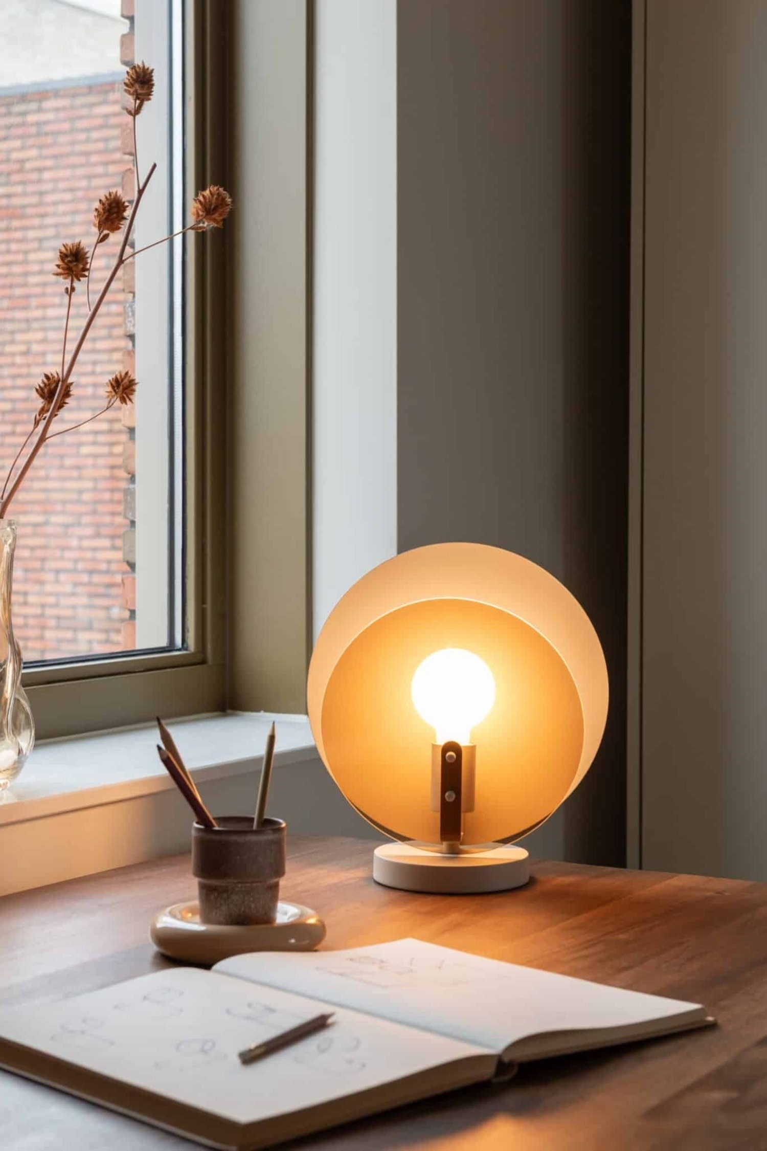 Toledo Bordlampe - Ravbrun/Brun