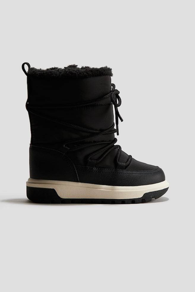 Waterproof boots - Black/Dusty pink/Floral - 1