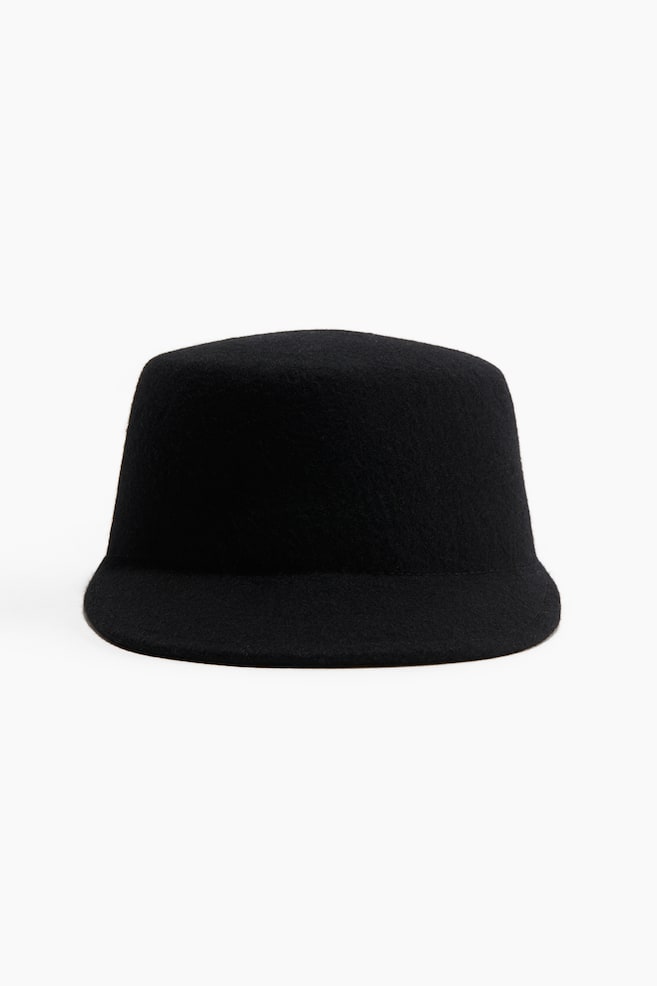Casquette en laine - Noir - 1