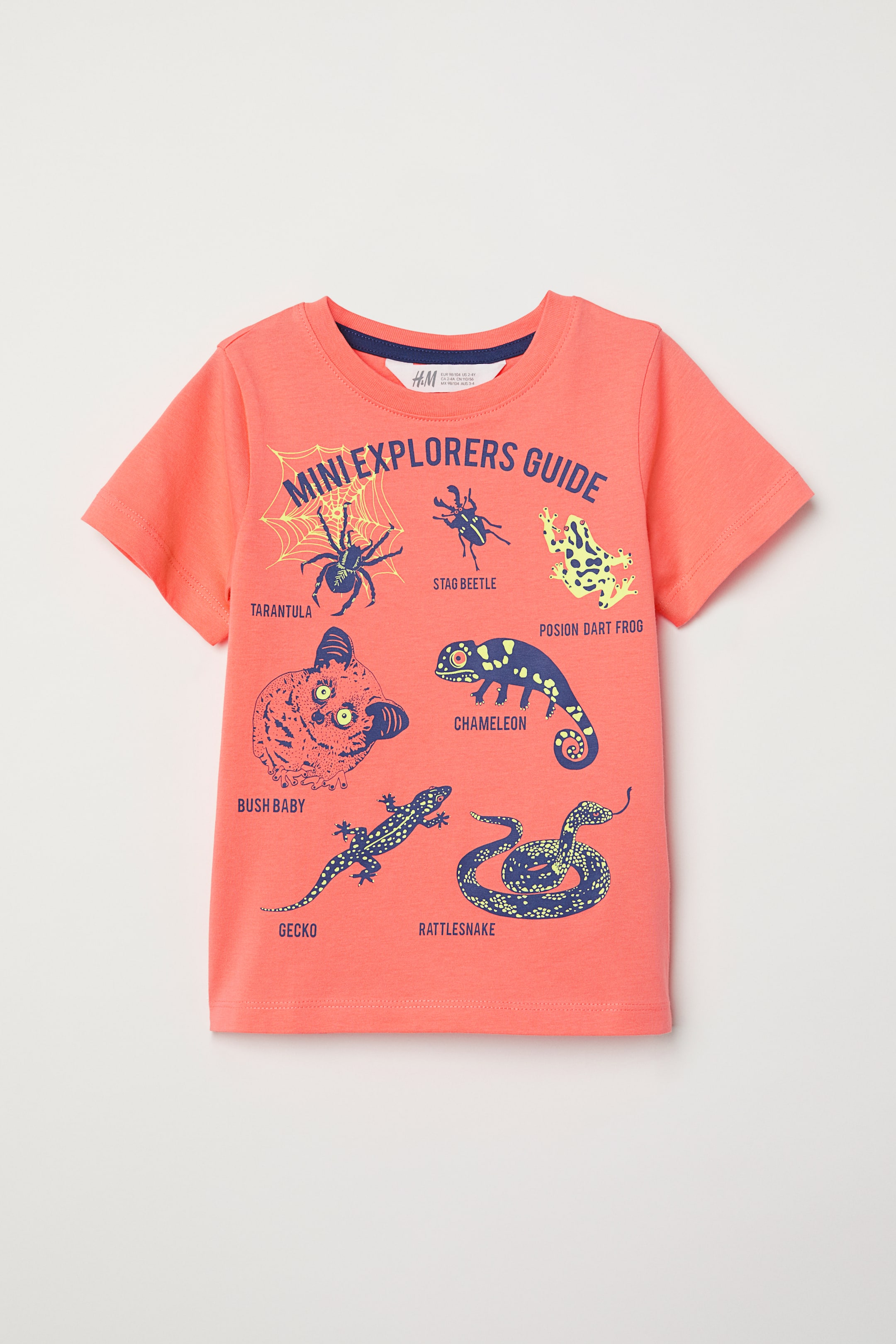 Näytä suurempi kuva: Printti-T-paita - Oranssi/Eläimet - Kids | H&M FI 1