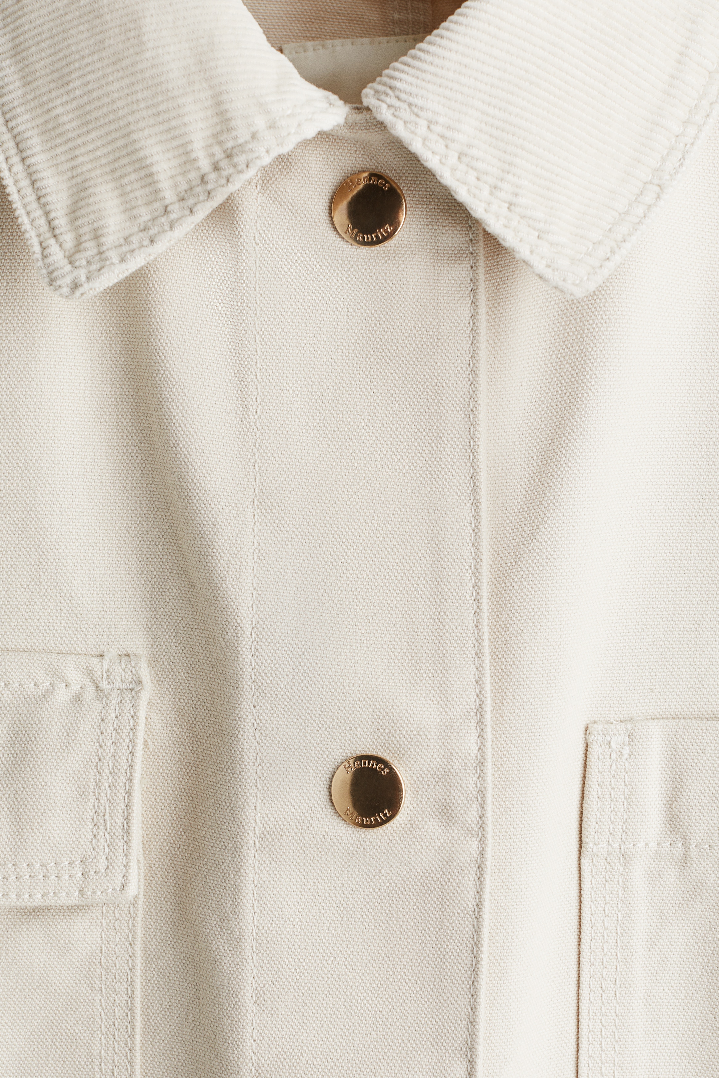 Corduroy-collar jacket