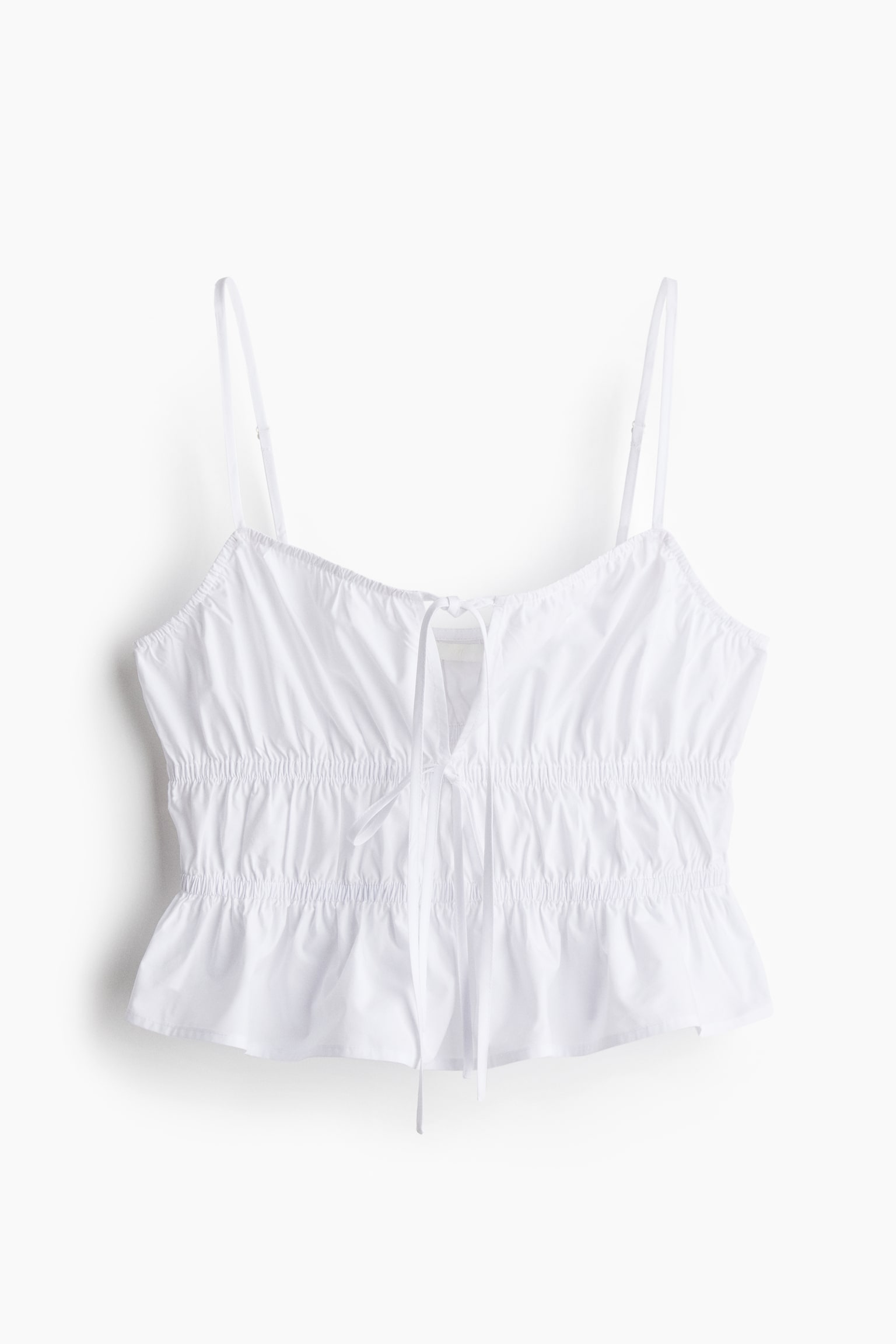 Женский топ H&M Peplum Camisole Top, цвет: Белый — фото 1