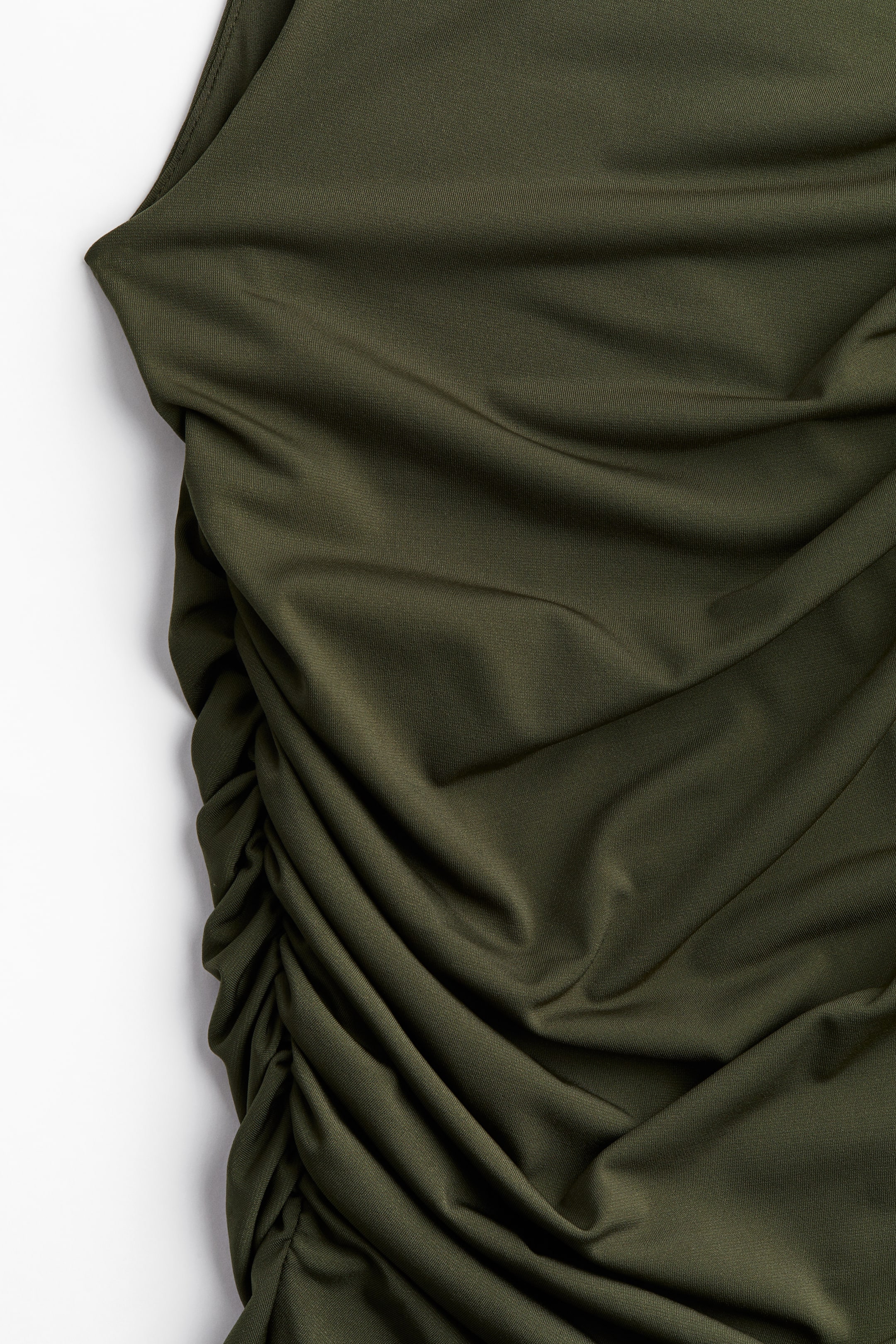 View larger image: Draped Microfibre Dress - Dark green - Ladies | H&M AU 2