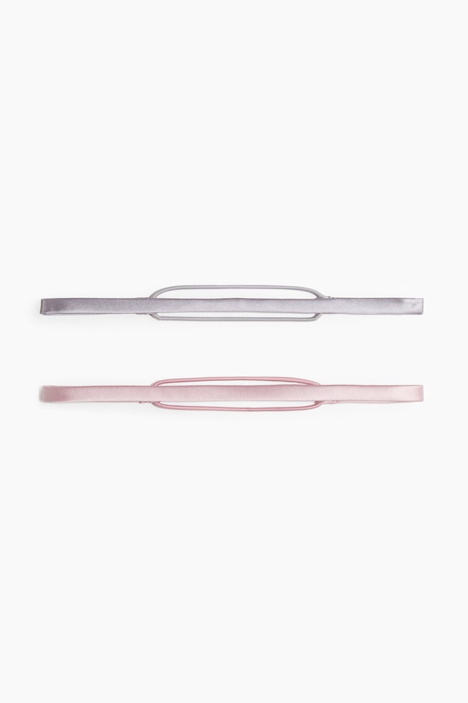 2-Pack Hairbands - Light pink/silver-colored/Black/brown - 1