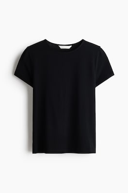 Figurnära T-shirt i viskos