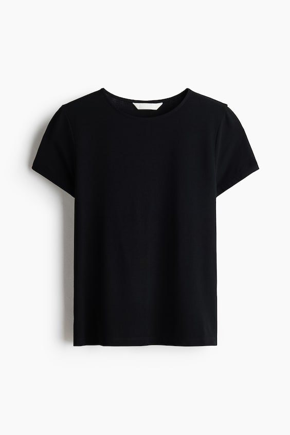 Женские футболки H&M Fitted Viscose T-Shirt