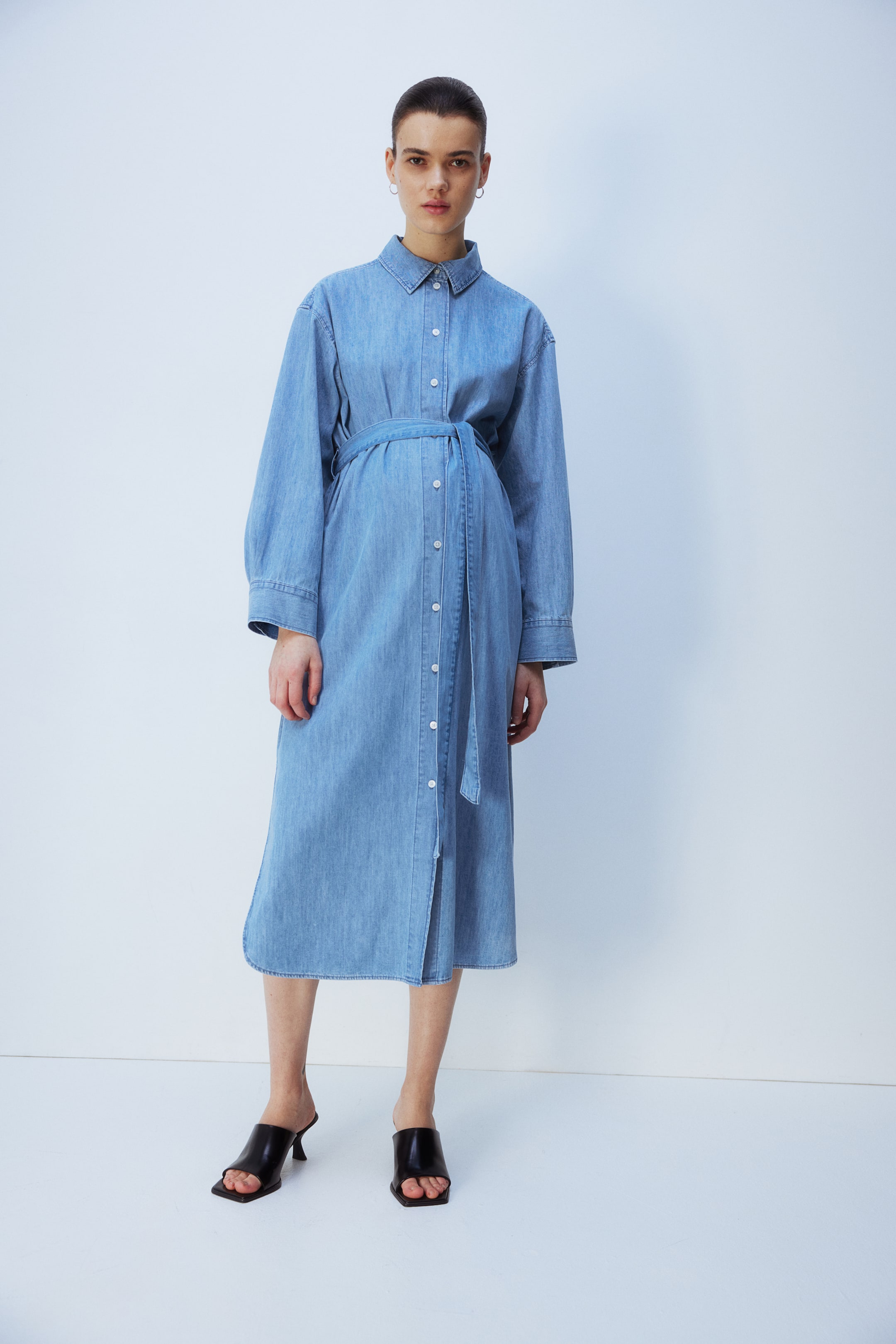 MAMA Before & After Denim Shirt Dress