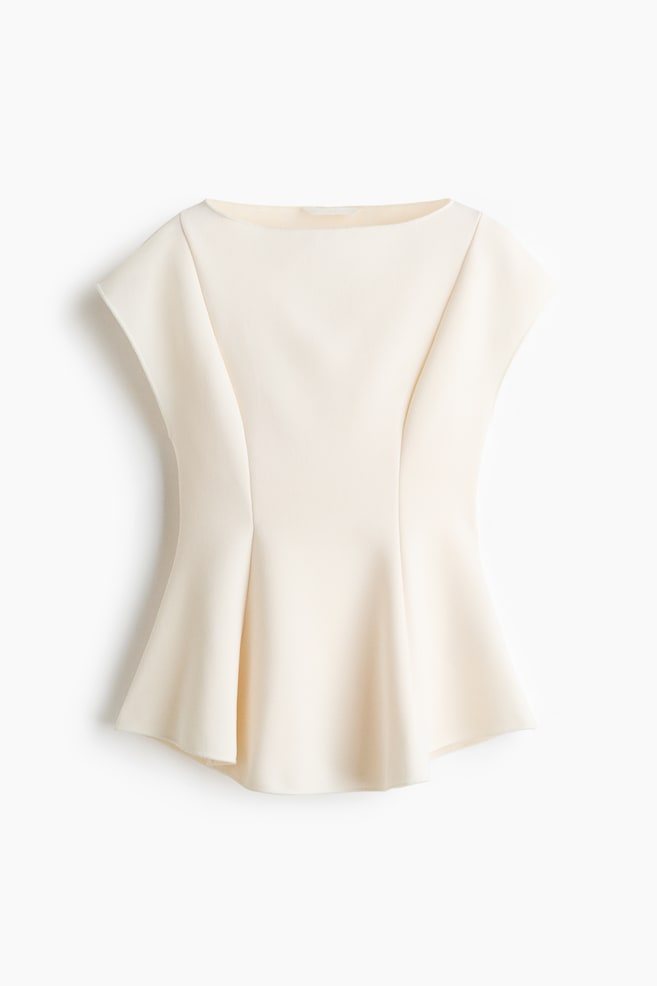 Top péplum - Crème - 1