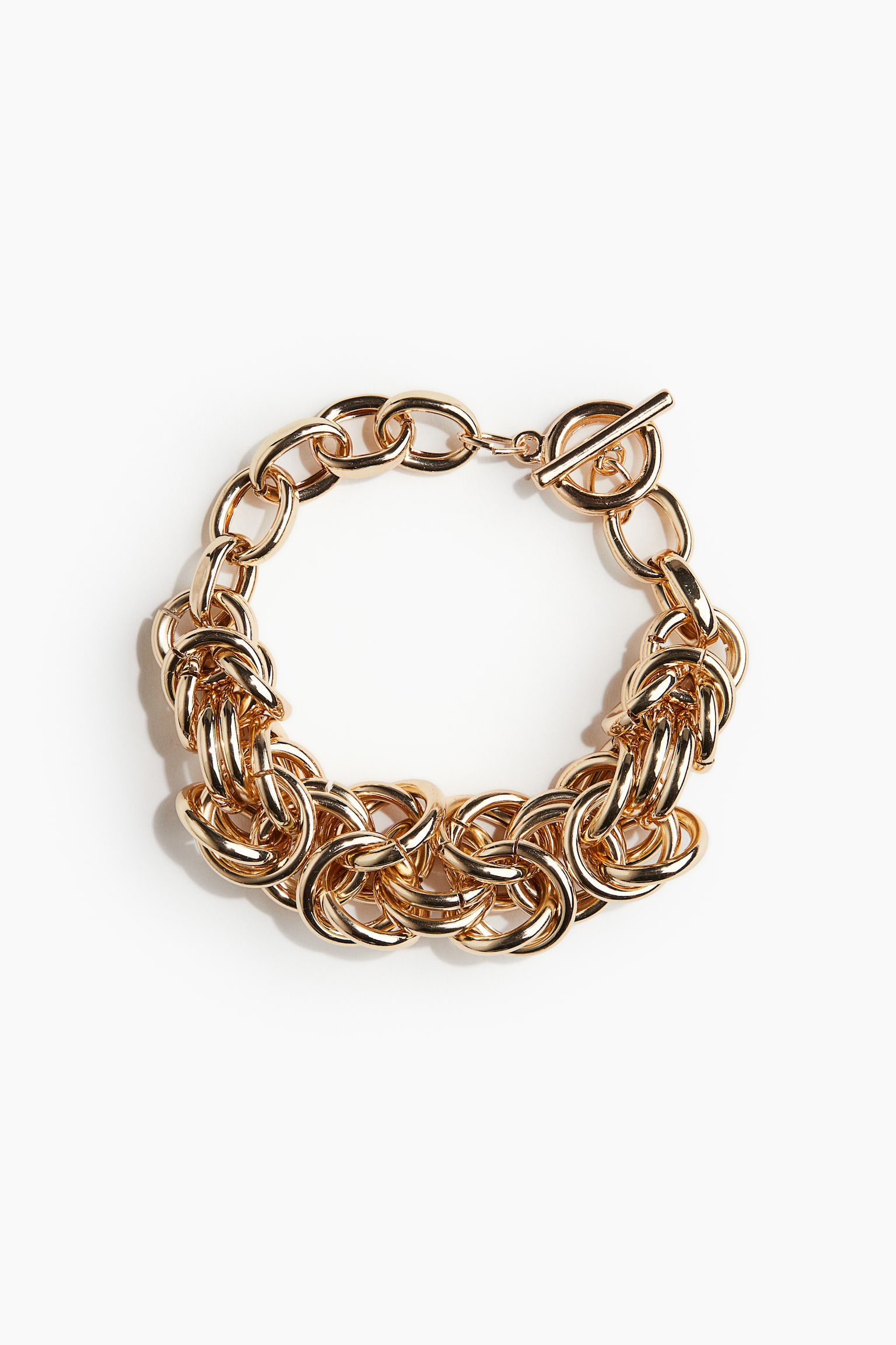 Chunky chain bracelet - Gold-coloured - 2