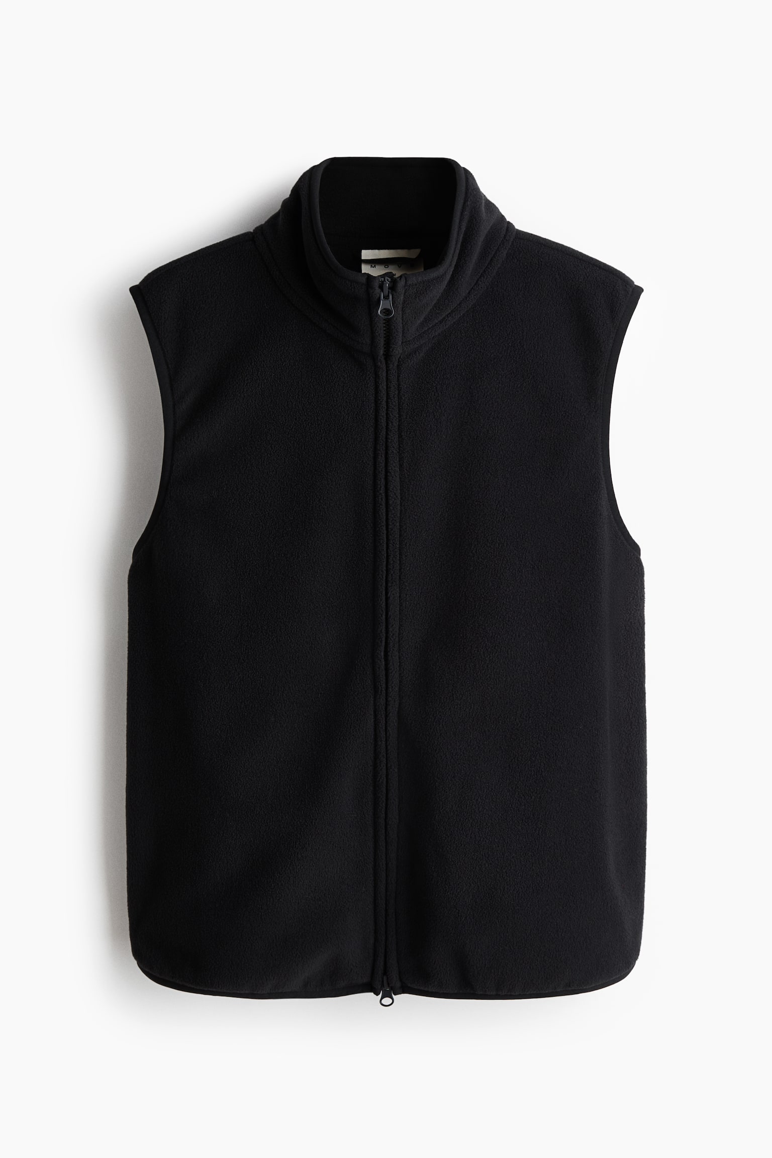 Regular-Fit Fleece Sports Vest - Black