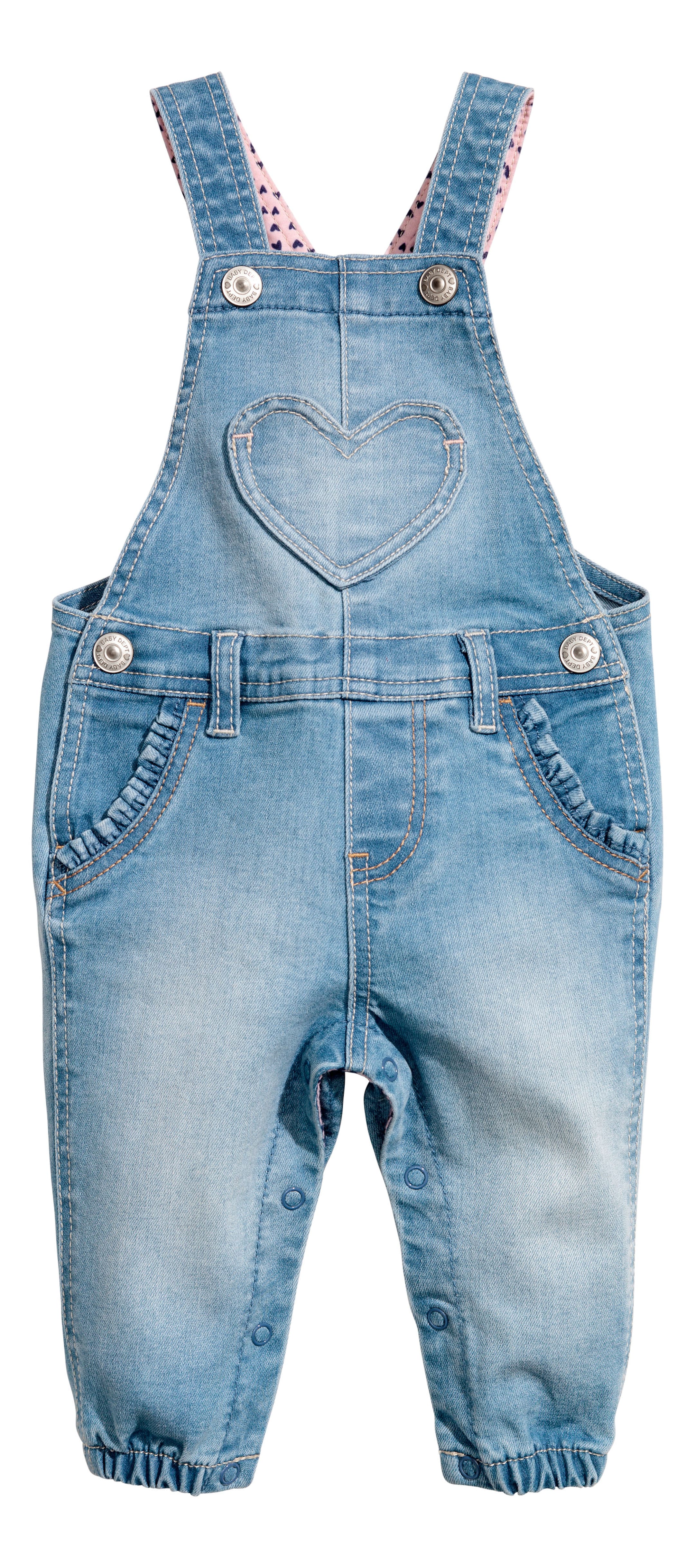 View larger image: Denim dungarees - Light denim blue - Kids | H&M GB 1
