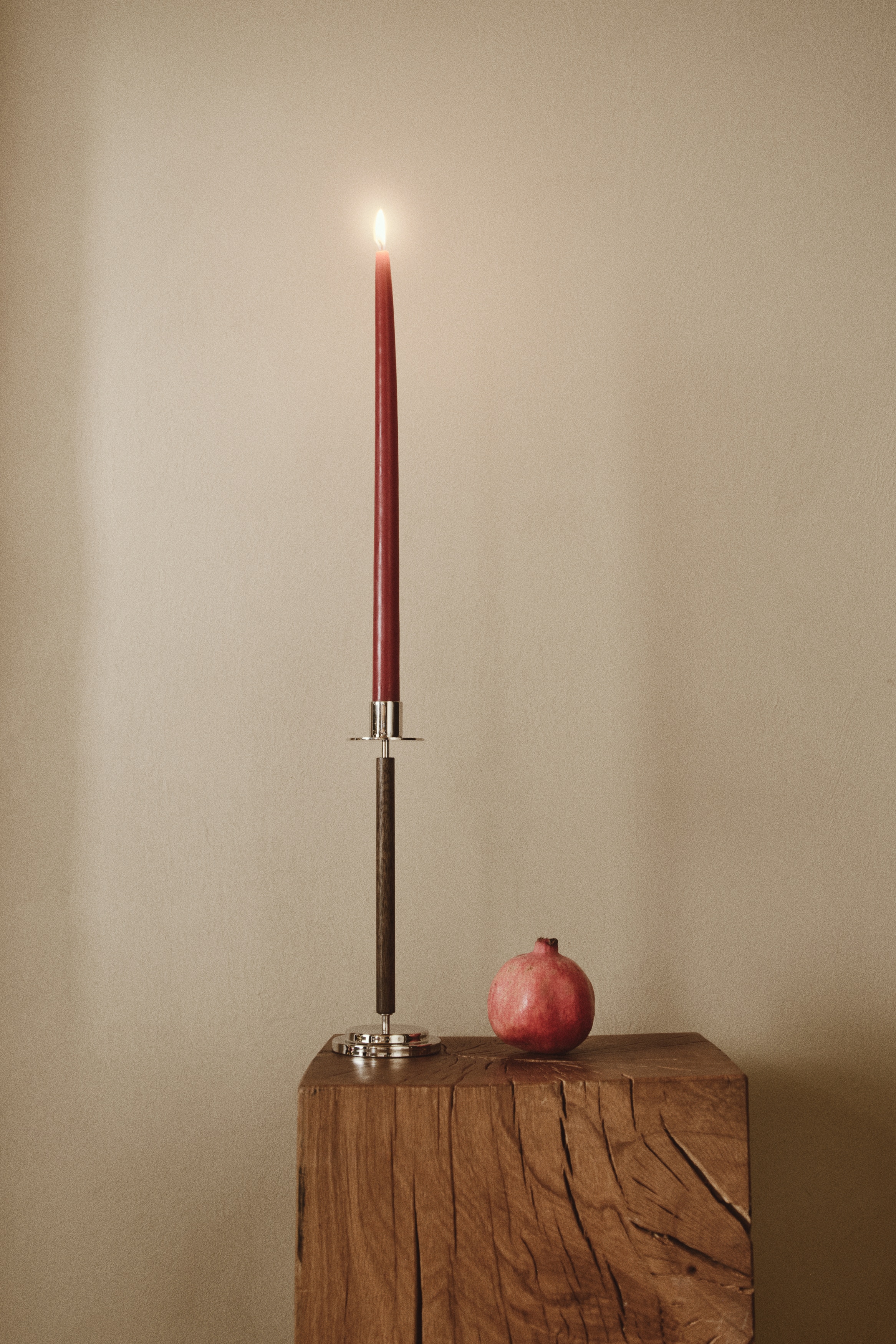 Tall candlestick - Dark brown