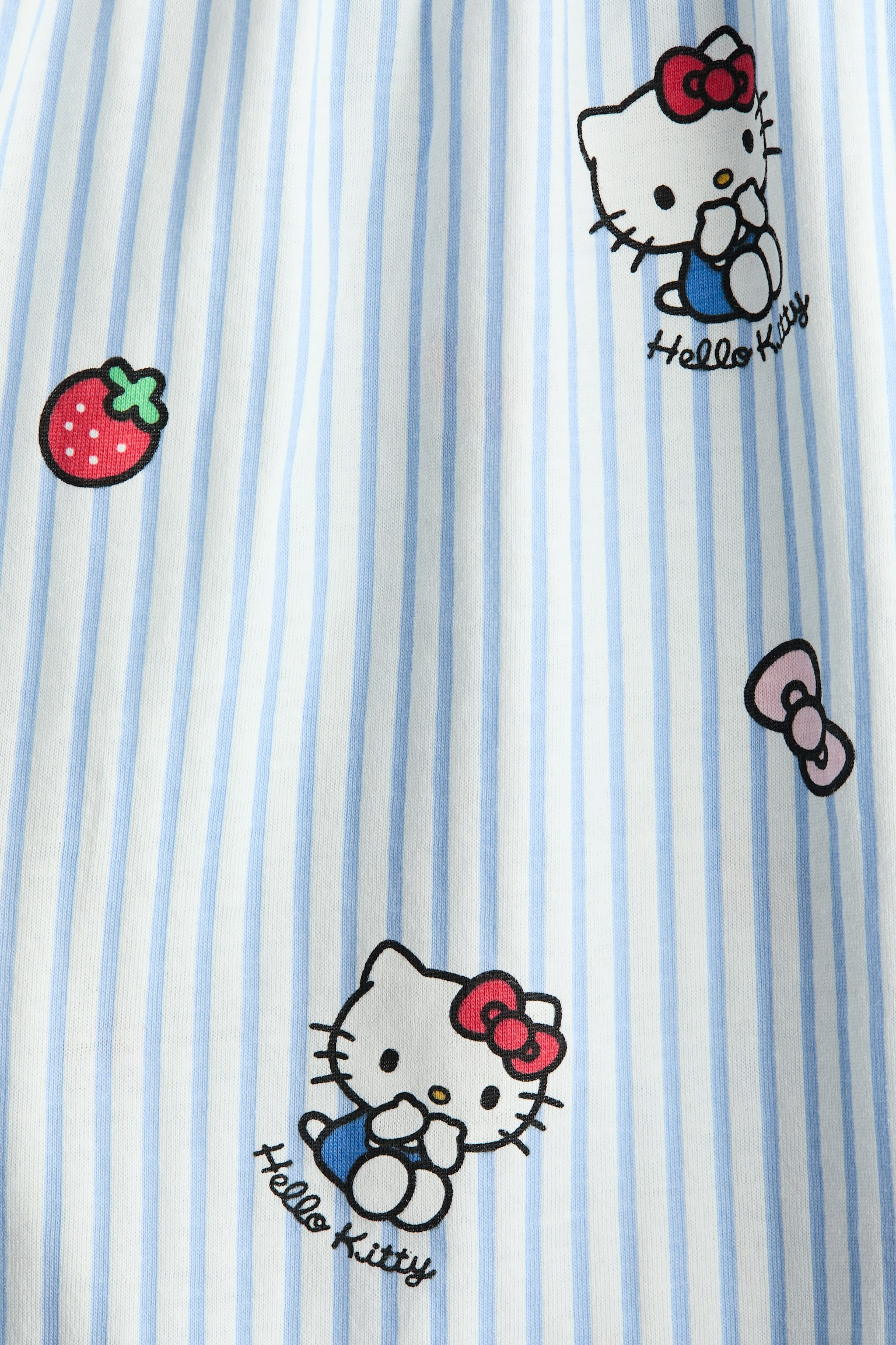 שמלת כותנה עם הדפס - תכלת/הלו קיטי - 2